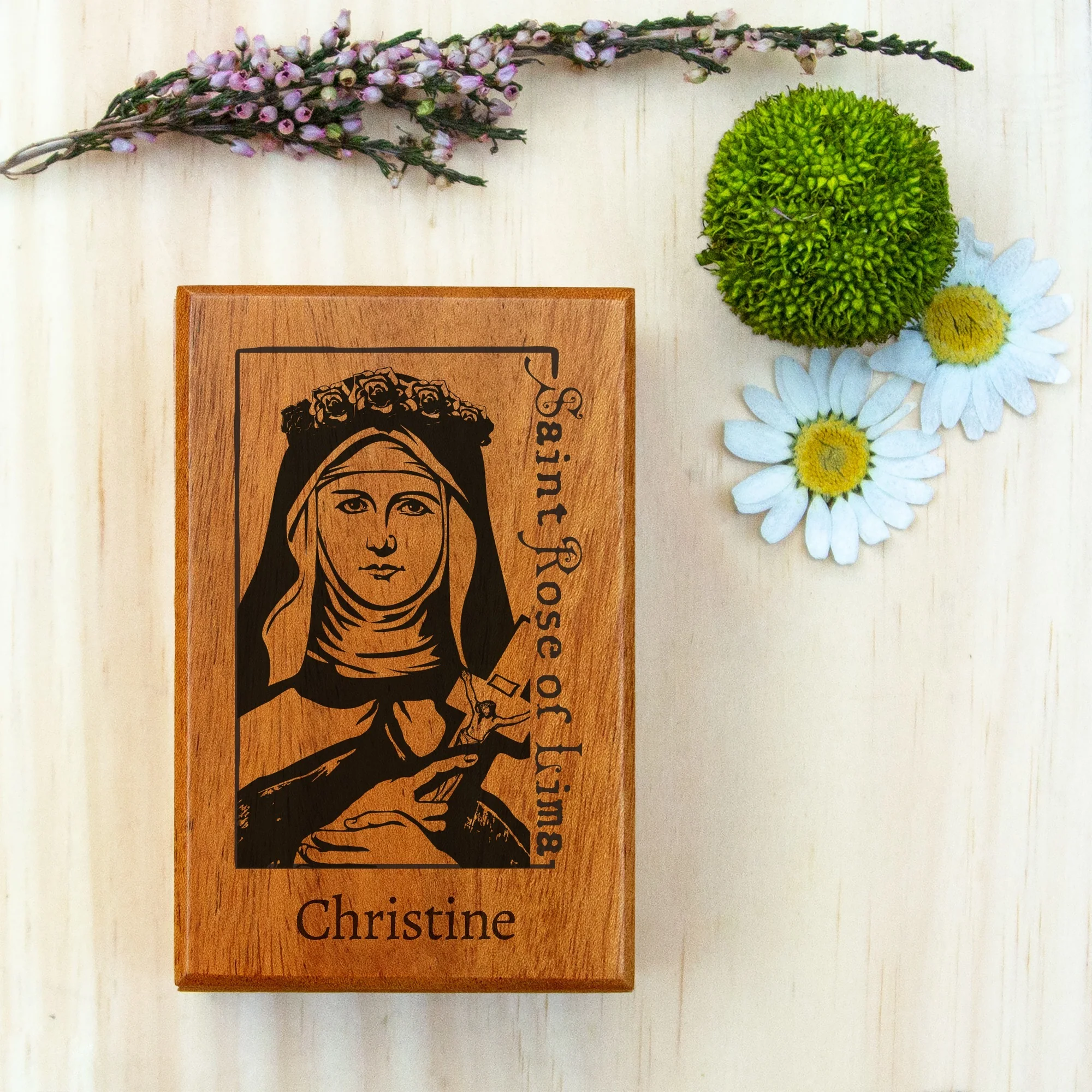 Personalized St. Rose Lima Keepsake Box