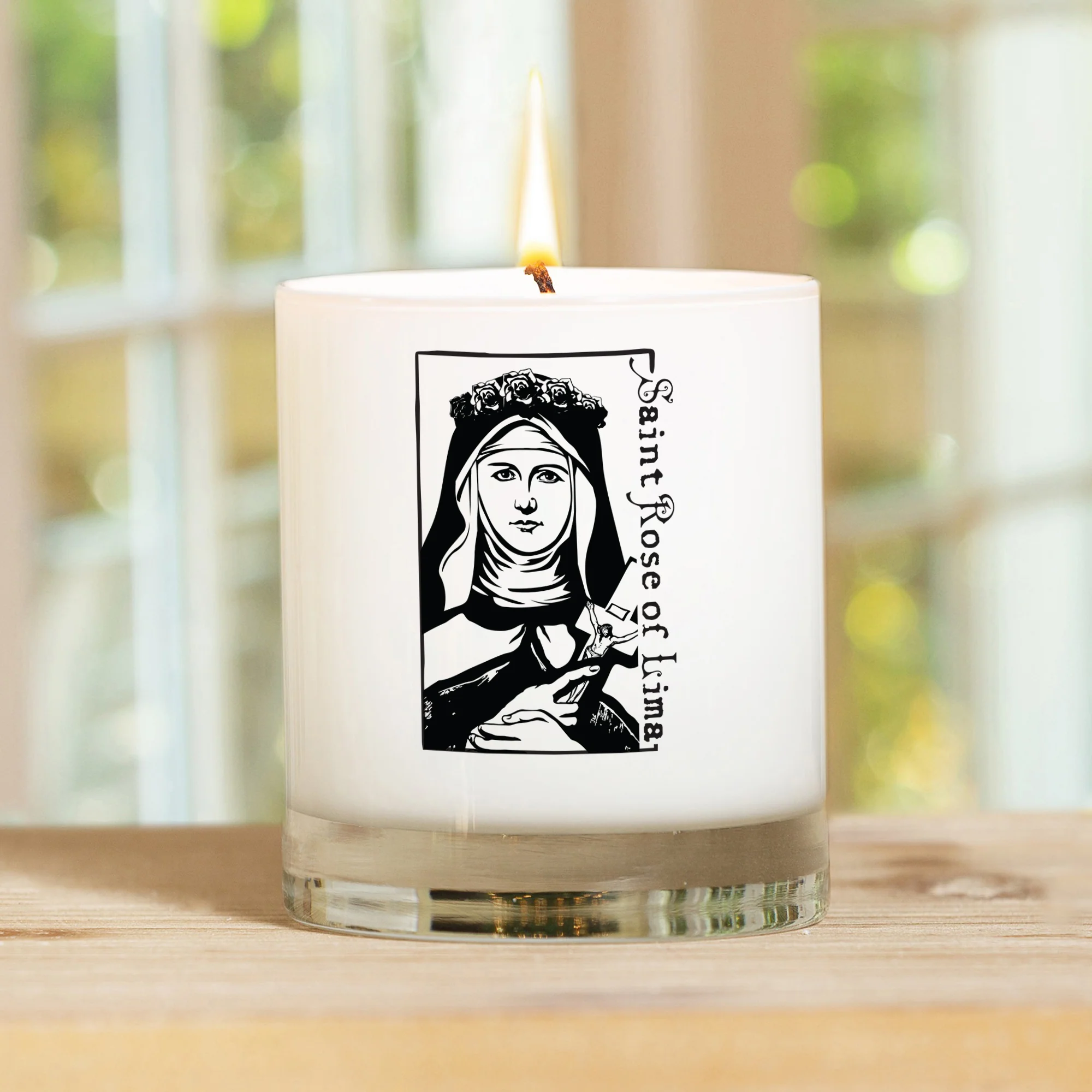 Personalized St. Rose of Lima Confirmation Candle