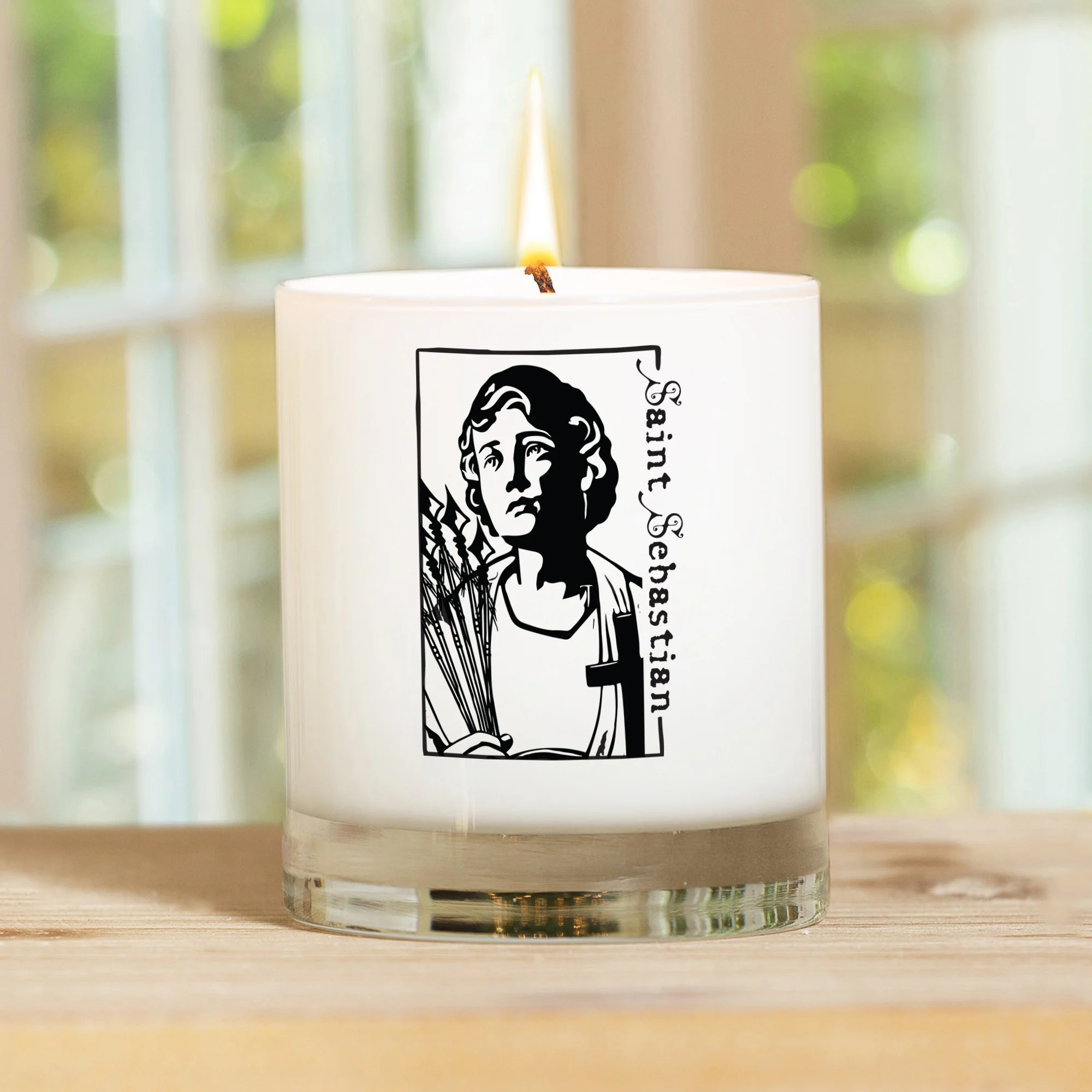Personalized St. Sebastian Confirmation Candle