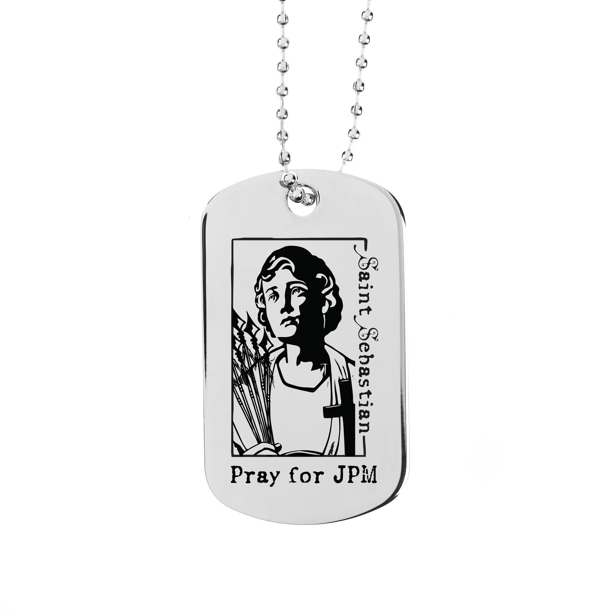 Personalized St. Sebastian Dog Tag Necklace - Image 2