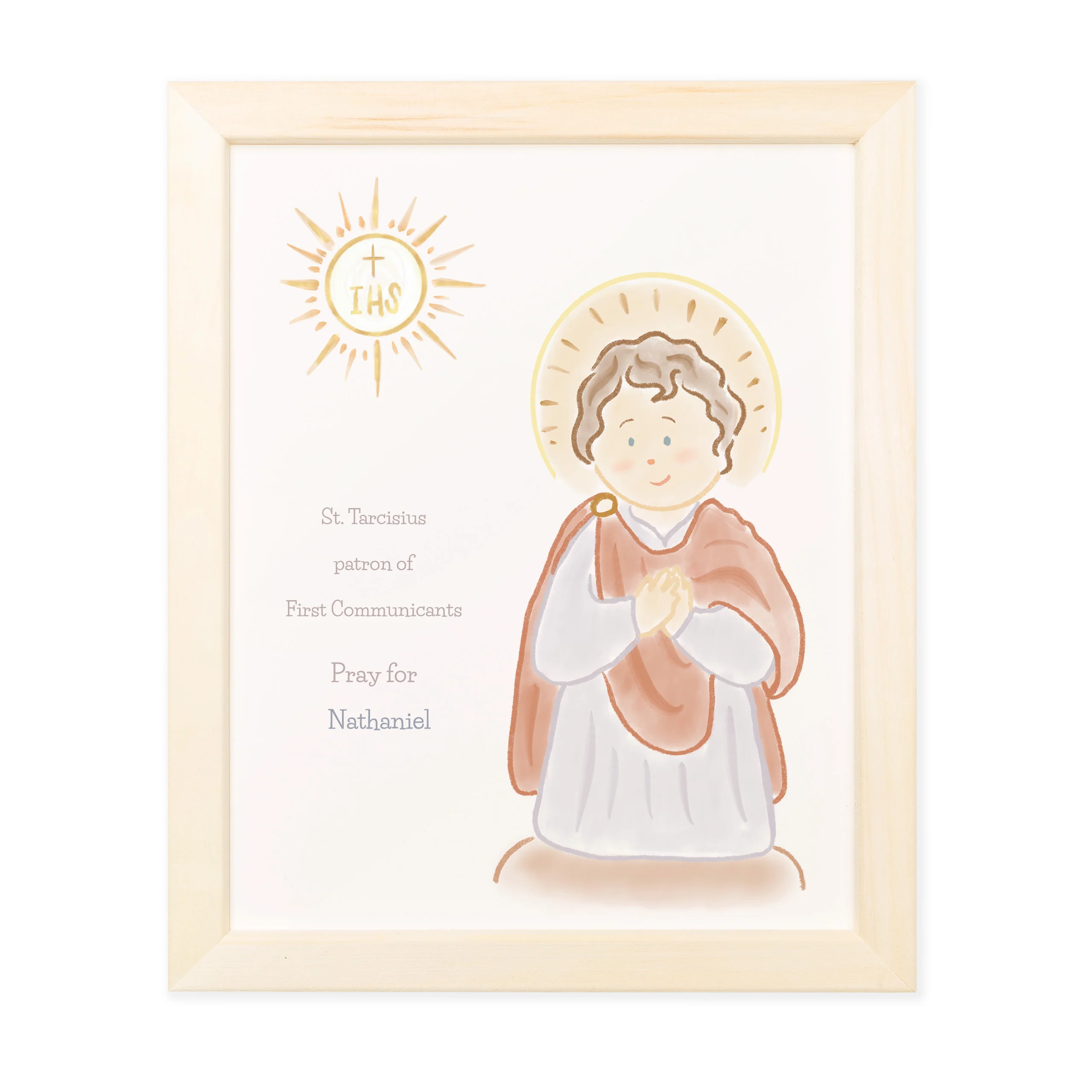 Personalized St. Tarcisius First Communion Framed Print - Image 2