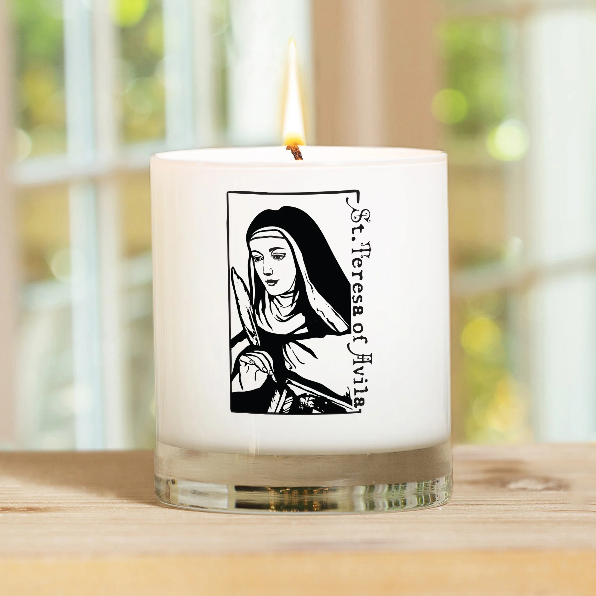 Personalized St. Teresa of Avila Confirmation Candle