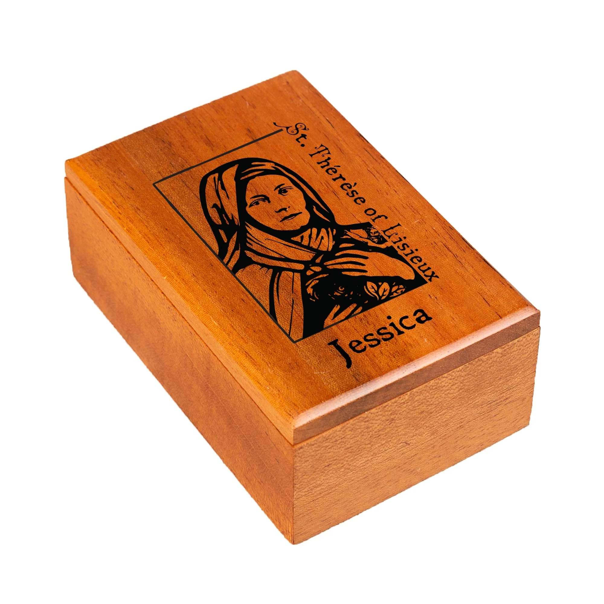 Personalized St. Therese of Lisieux Keepsake Box - Image 2
