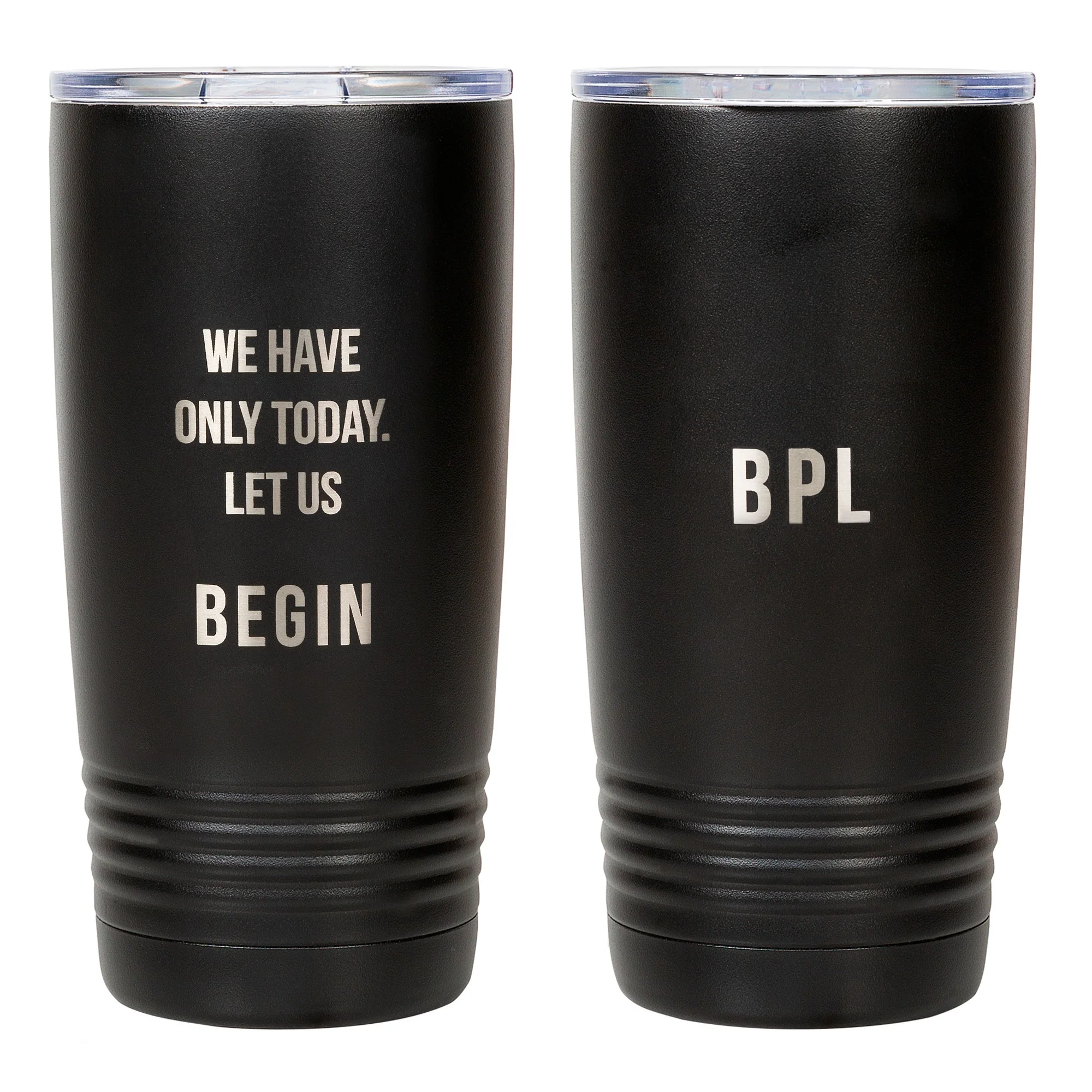 Personalized We Have Only Today Black 20oz Tumbler - Image 3