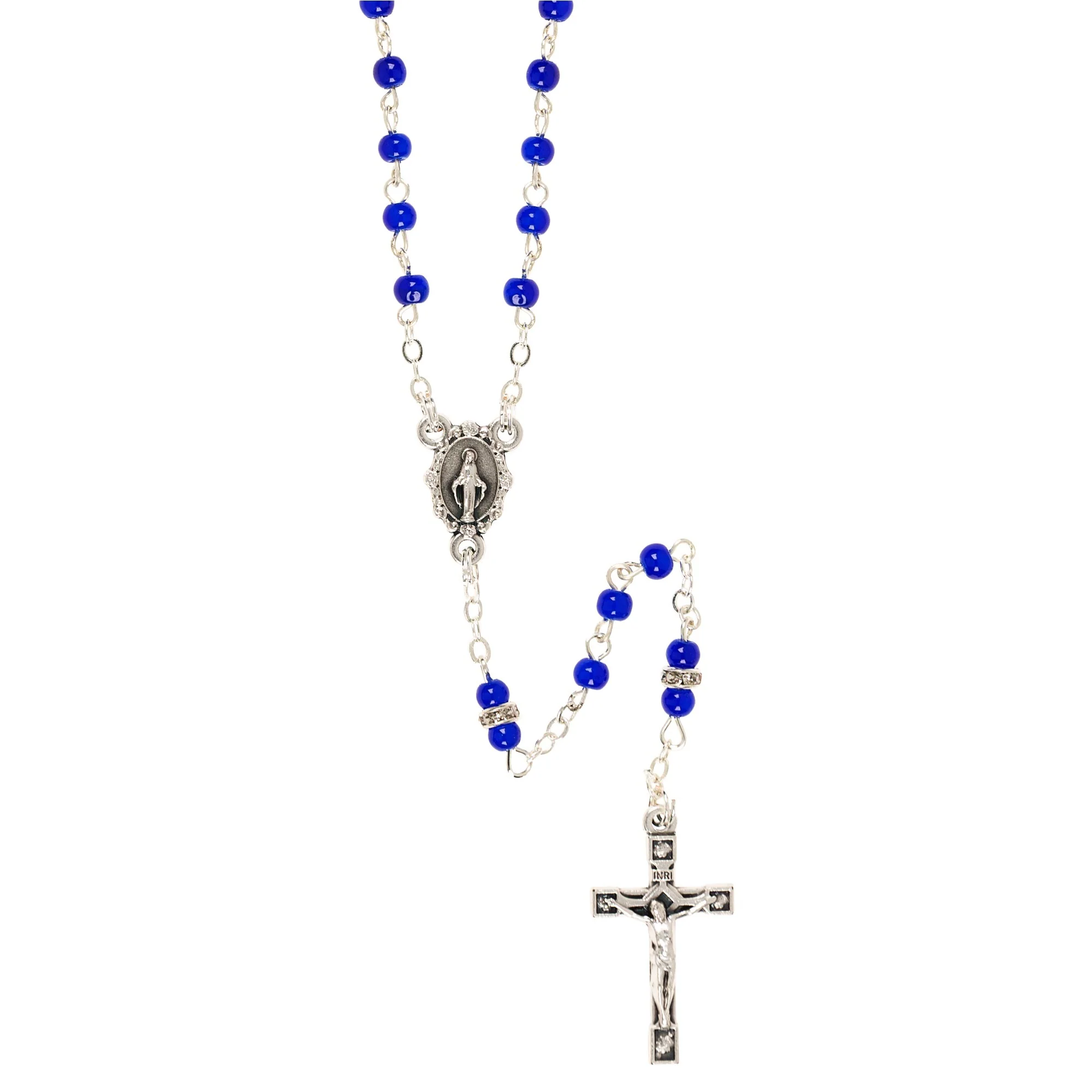Petite Blue Miraculous Rosary - Image 2