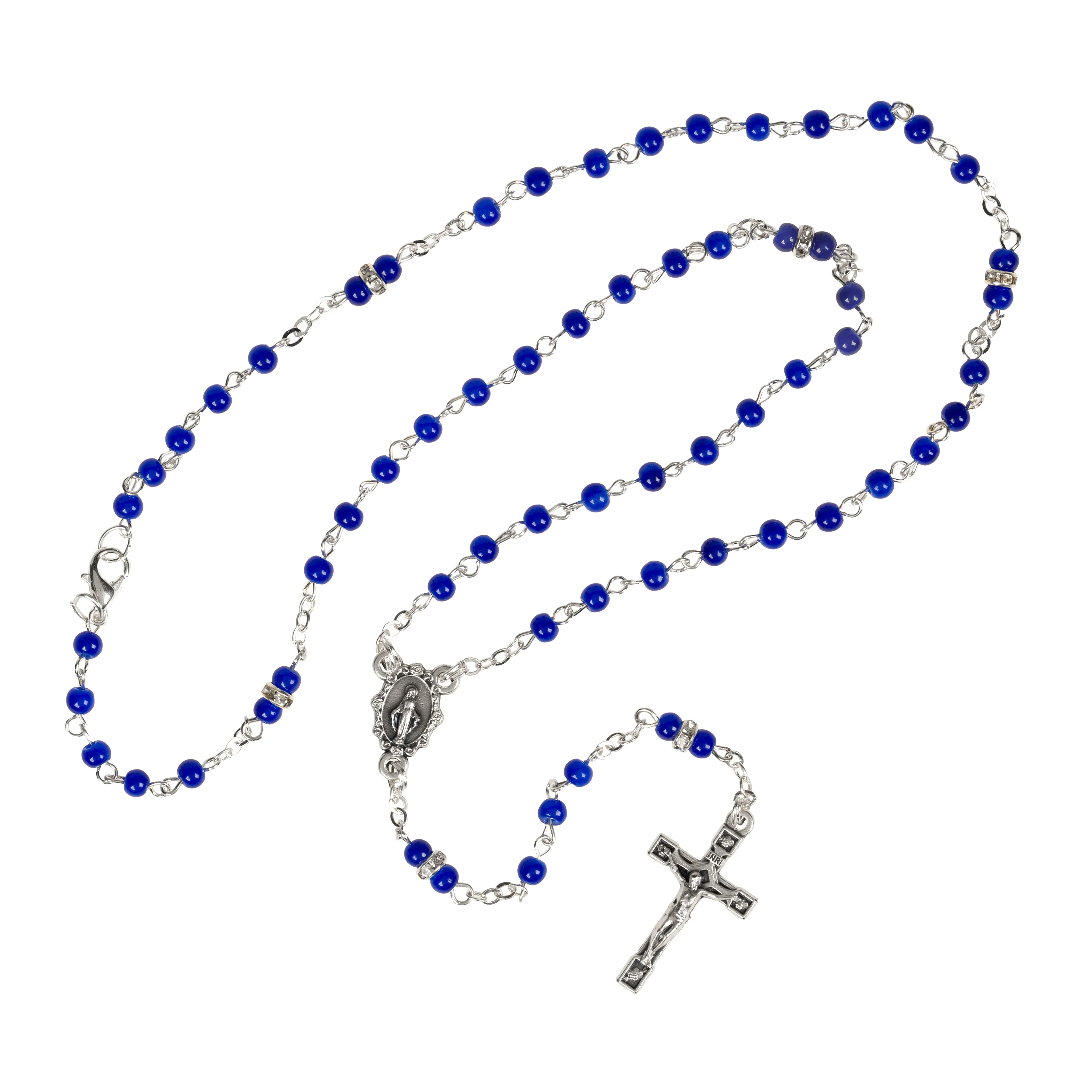Petite Blue Miraculous Rosary - Image 4