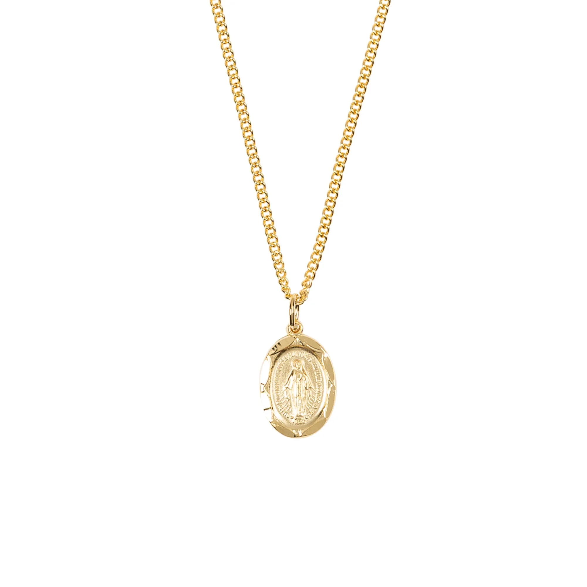 Petite Gold Miraculous Medal with Prayer Card - Image 2