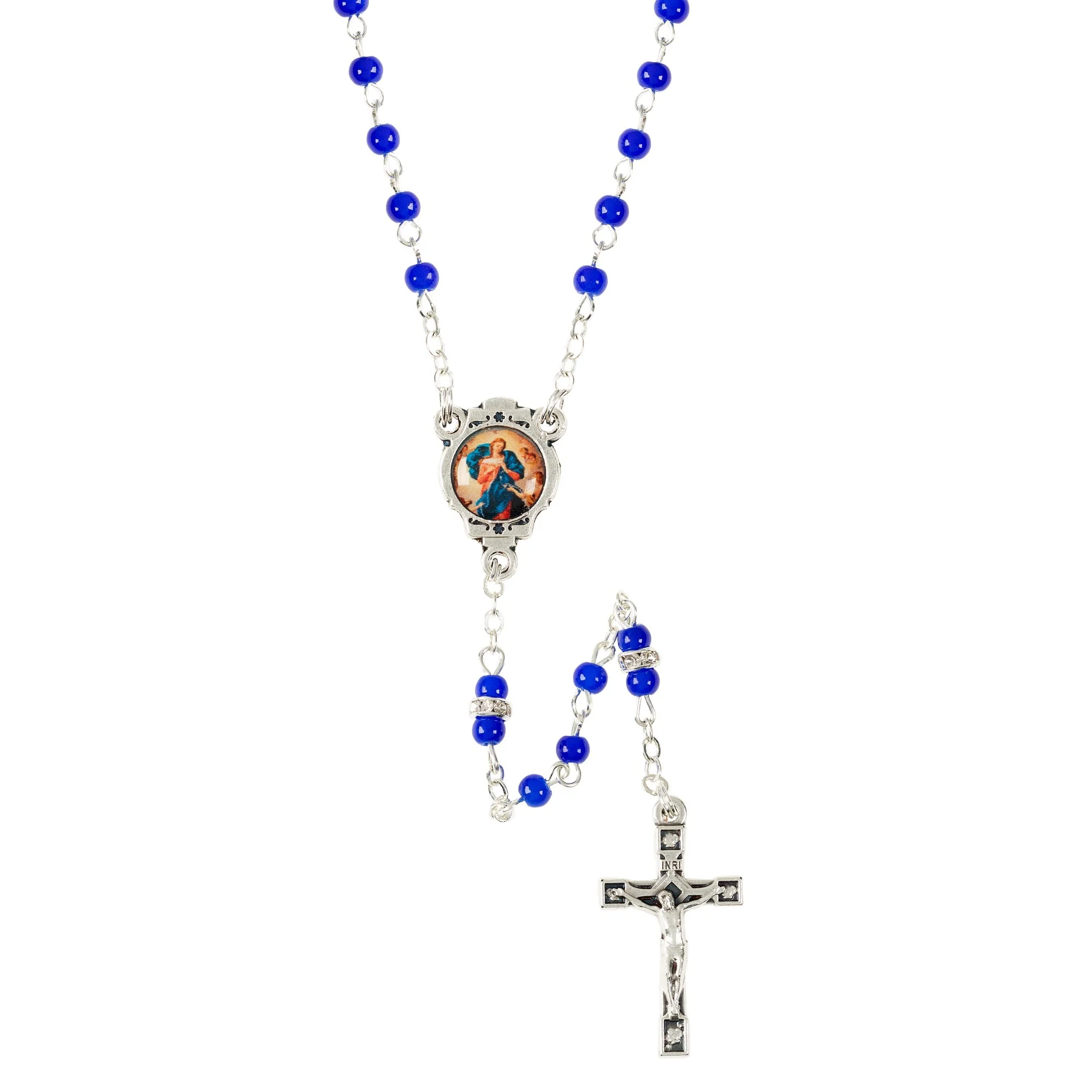 Petite Mary Undoer of Knots Rosary with Holder - Image 2