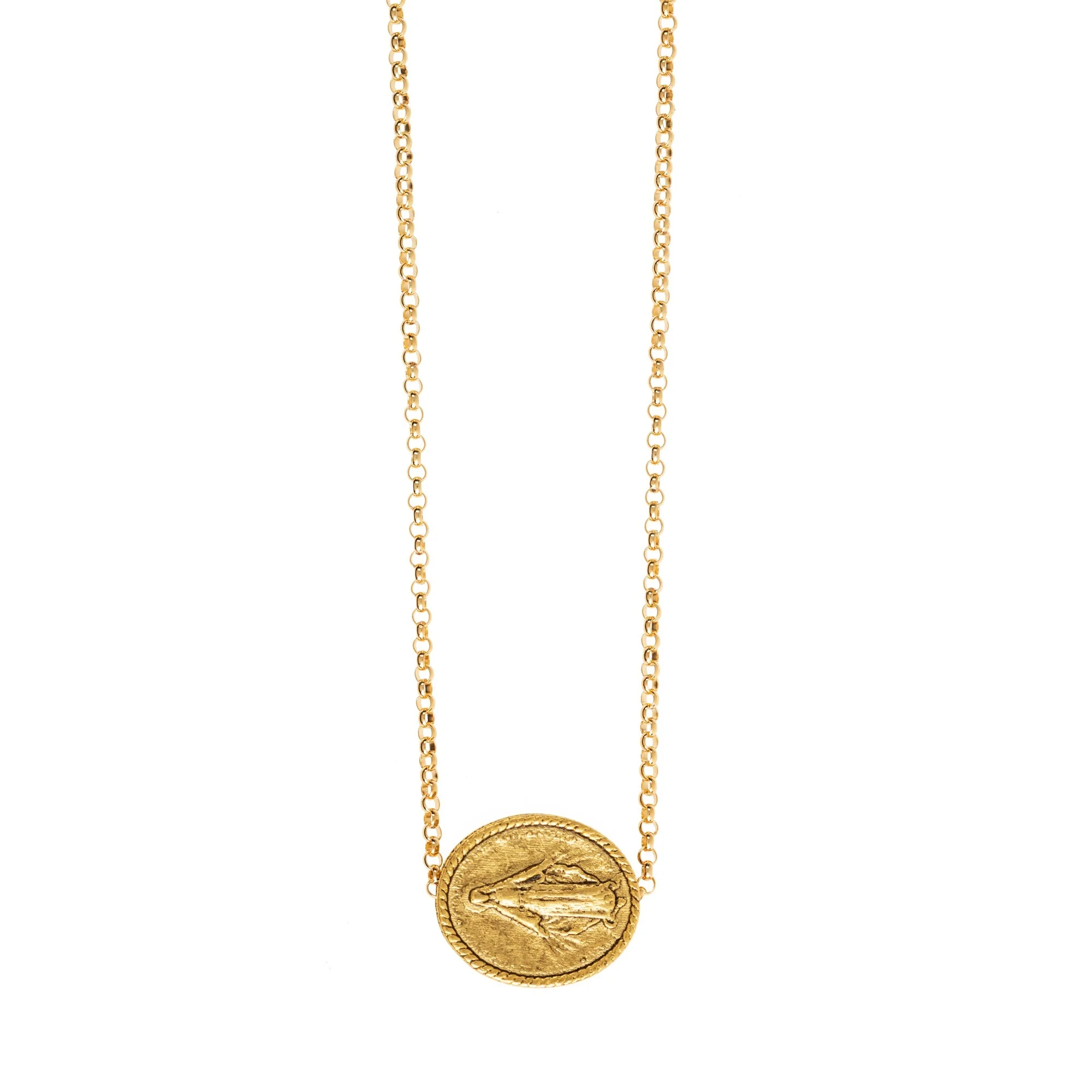 Petite Miraculous Mary Oval Necklace - Image 2