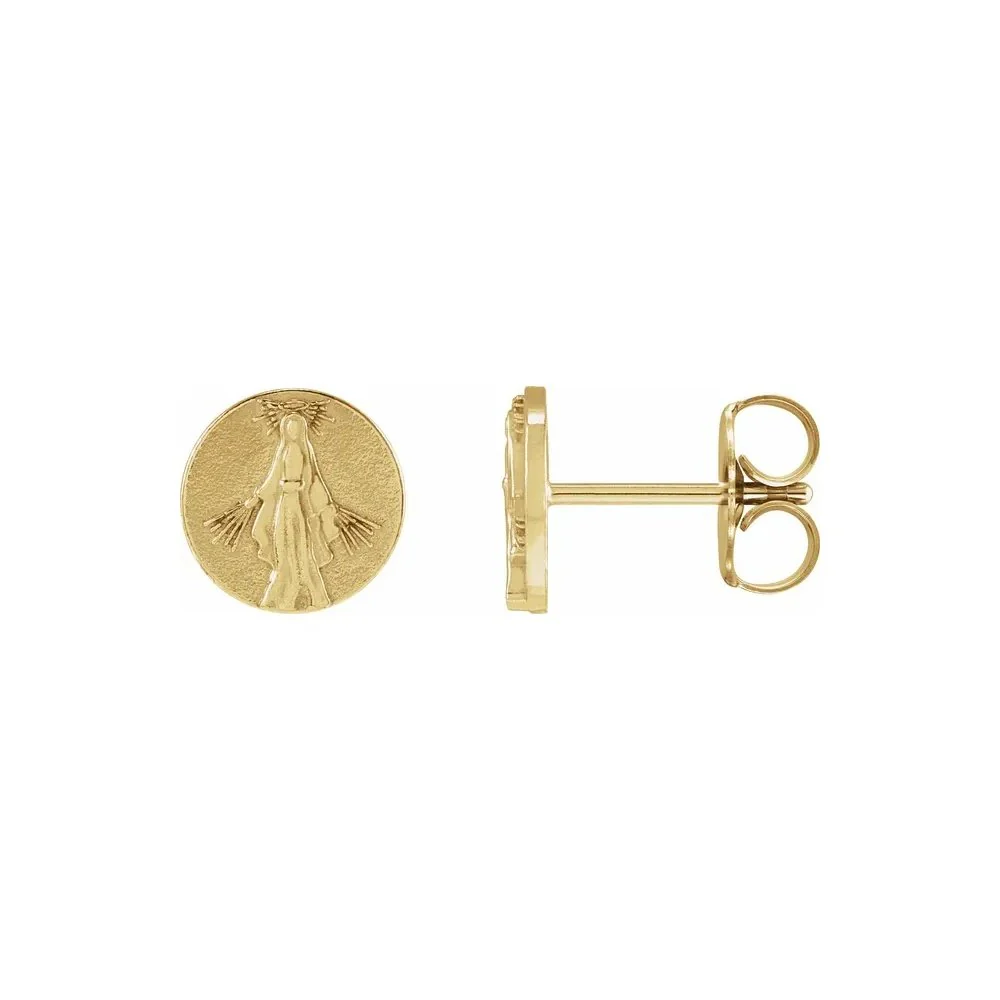 Petite Our Lady of Grace Stud Earrings