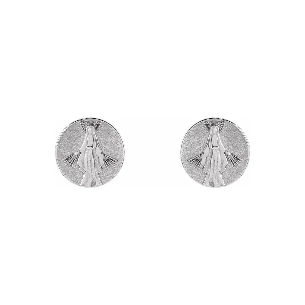 Petite Our Lady of Grace Stud Earrings - Image 4