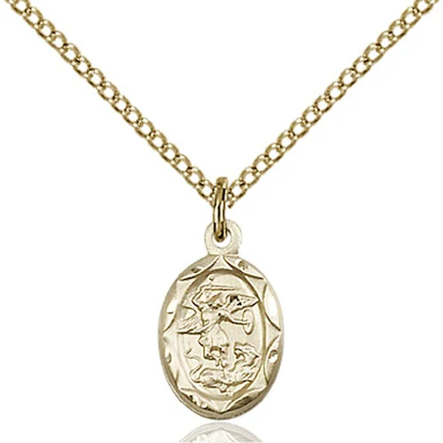 Petite St. Michael Necklace - Silver or Gold