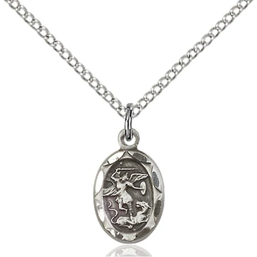 Petite St. Michael Necklace - Silver or Gold - Image 2