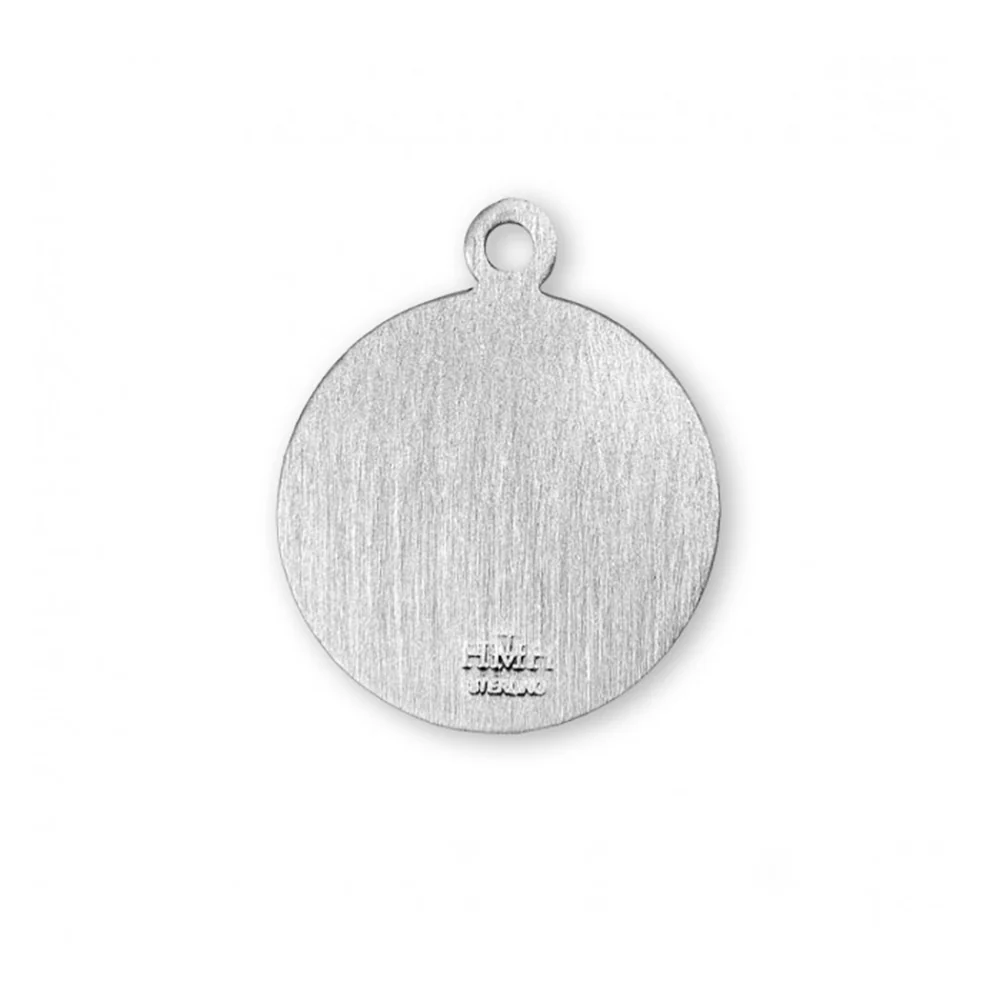 Petite Sterling Round St. Anne Medal Necklace - Image 4