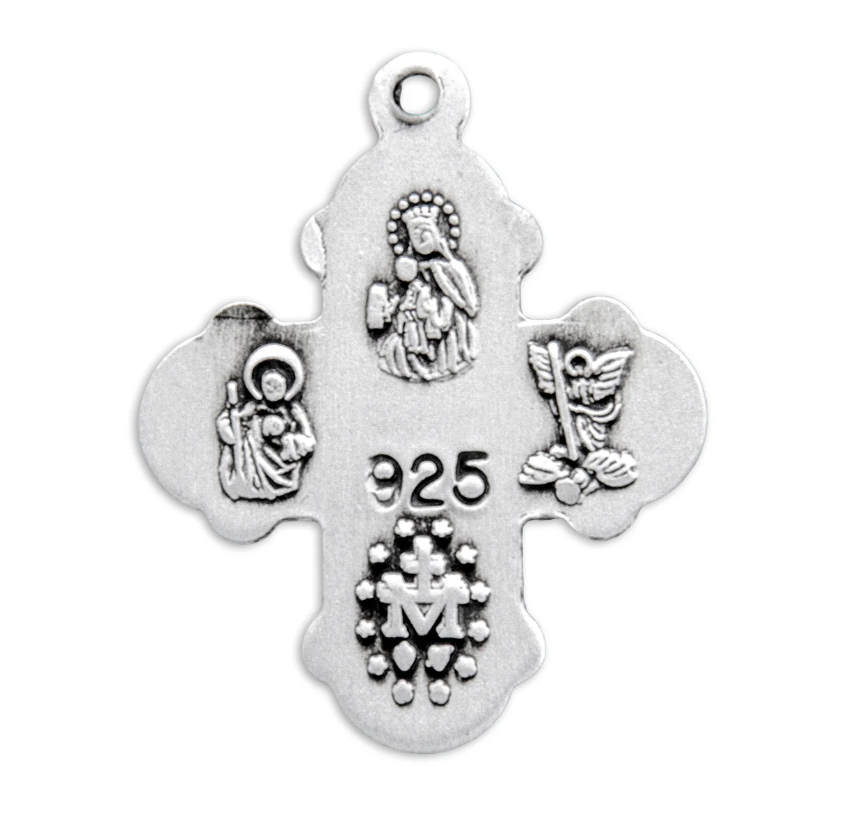 Petite Sterling Silver Four-Way Medal Necklace