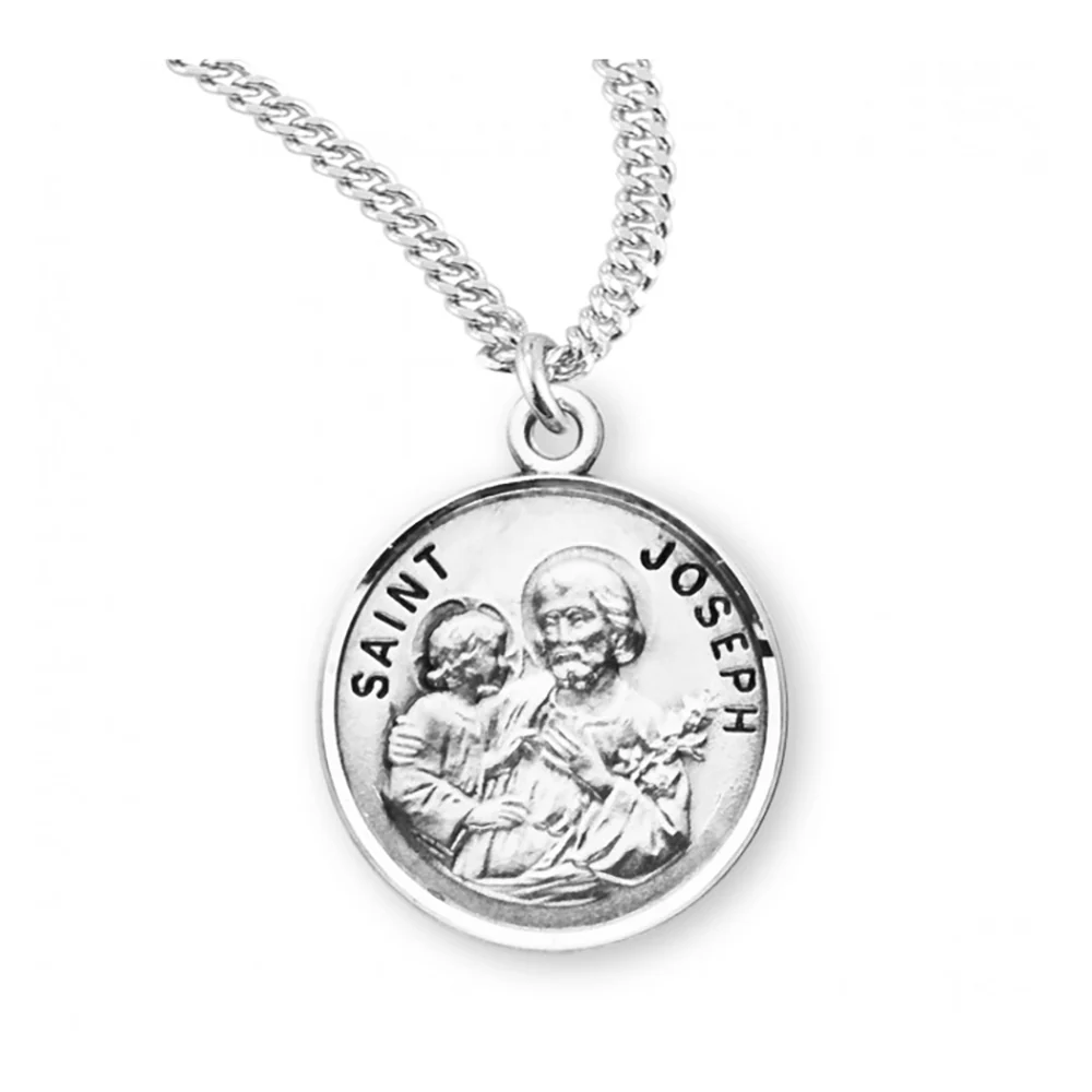 Petite Sterling St. Joseph Medal Necklace - Image 2