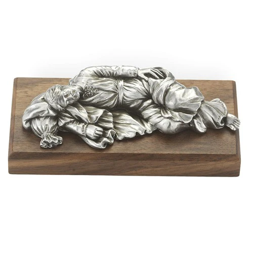 Pewter Sleeping St. Joseph Statue - 4.5"