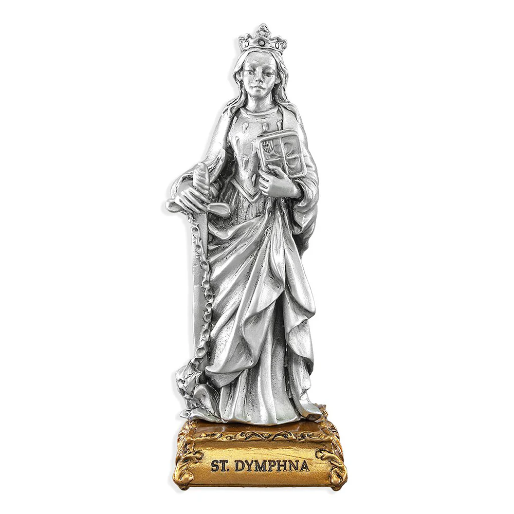 Pewter St. Dymphna Figurine - 4.5" - Image 2
