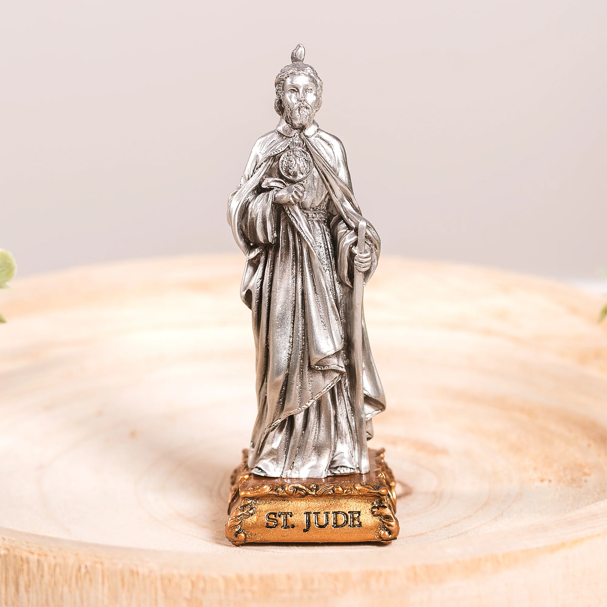 Pewter St. Jude Figurine - 4 " - Image 2