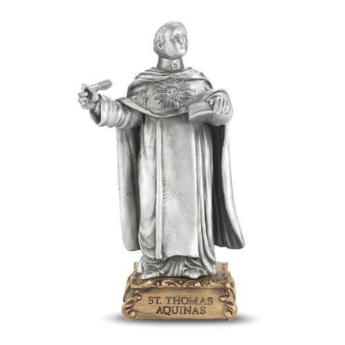 Pewter St. Thomas Aquinas Statue - 4"