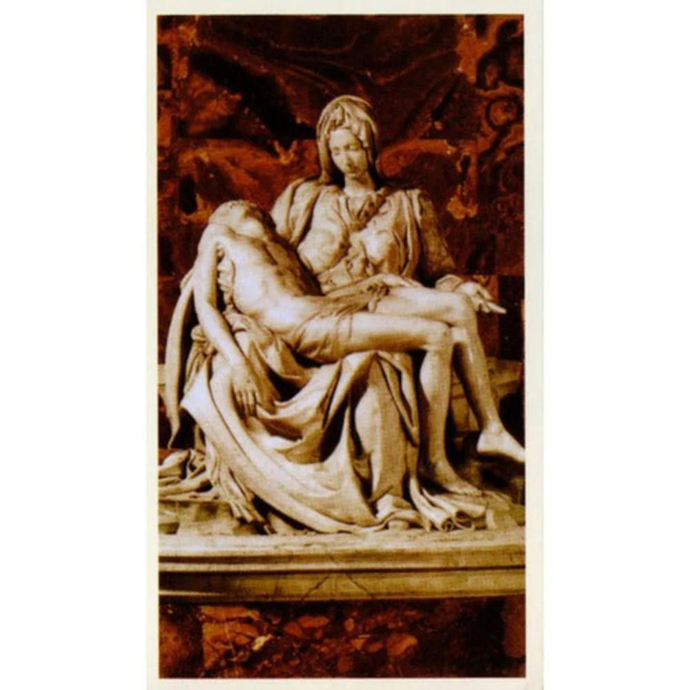 Laminated Pieta Personalized Prayer Card (Priced Per Card)