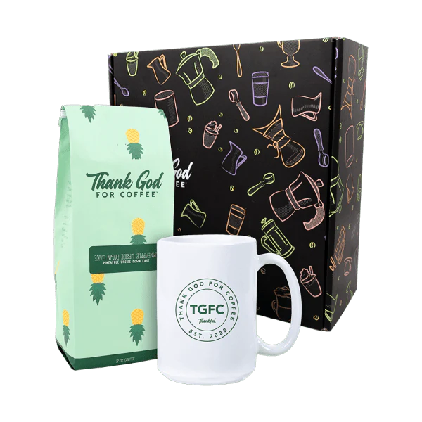 Pineapple Upside Down Cake Coffee and Mug Gift Set