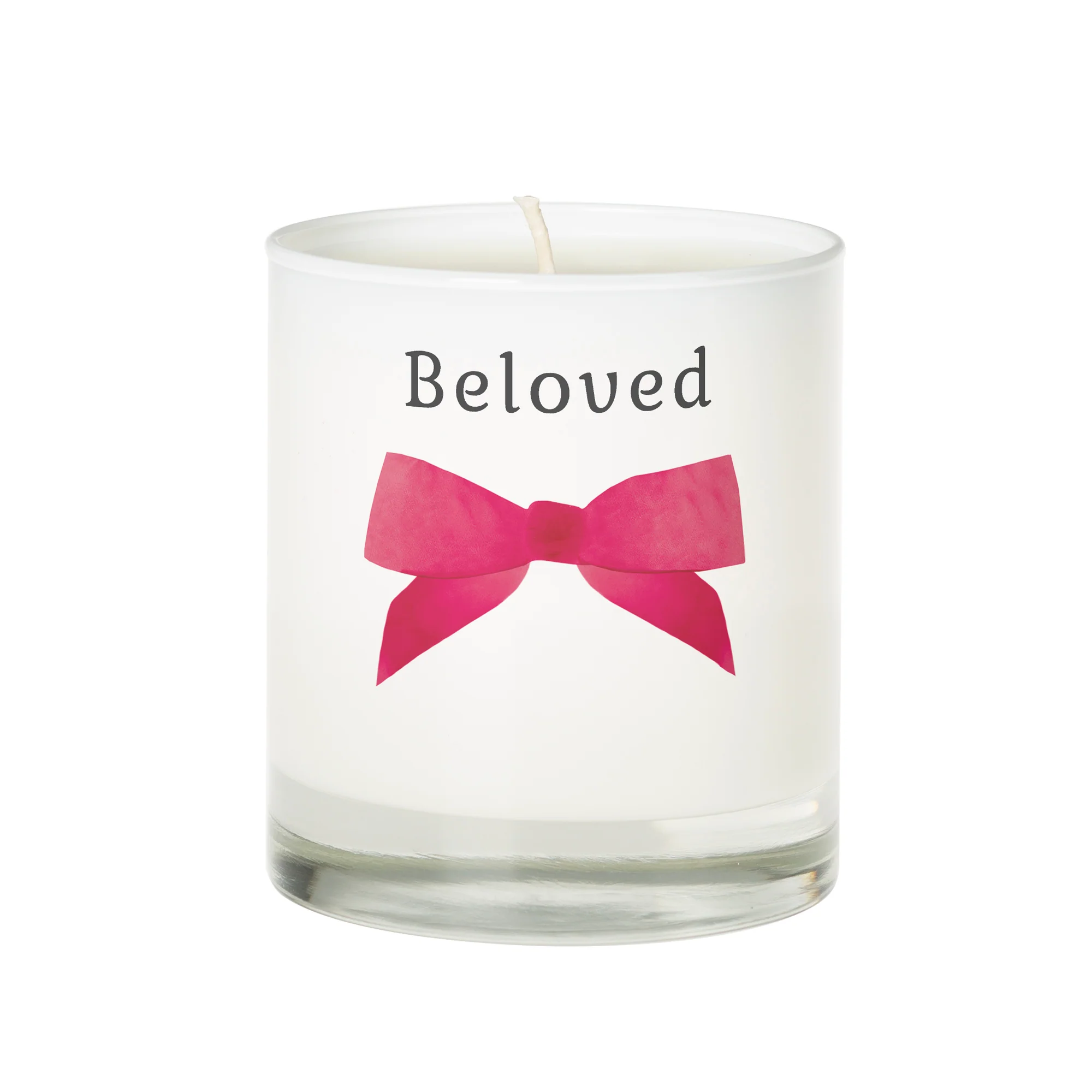 Pink Bow Beloved Candle - Image 3