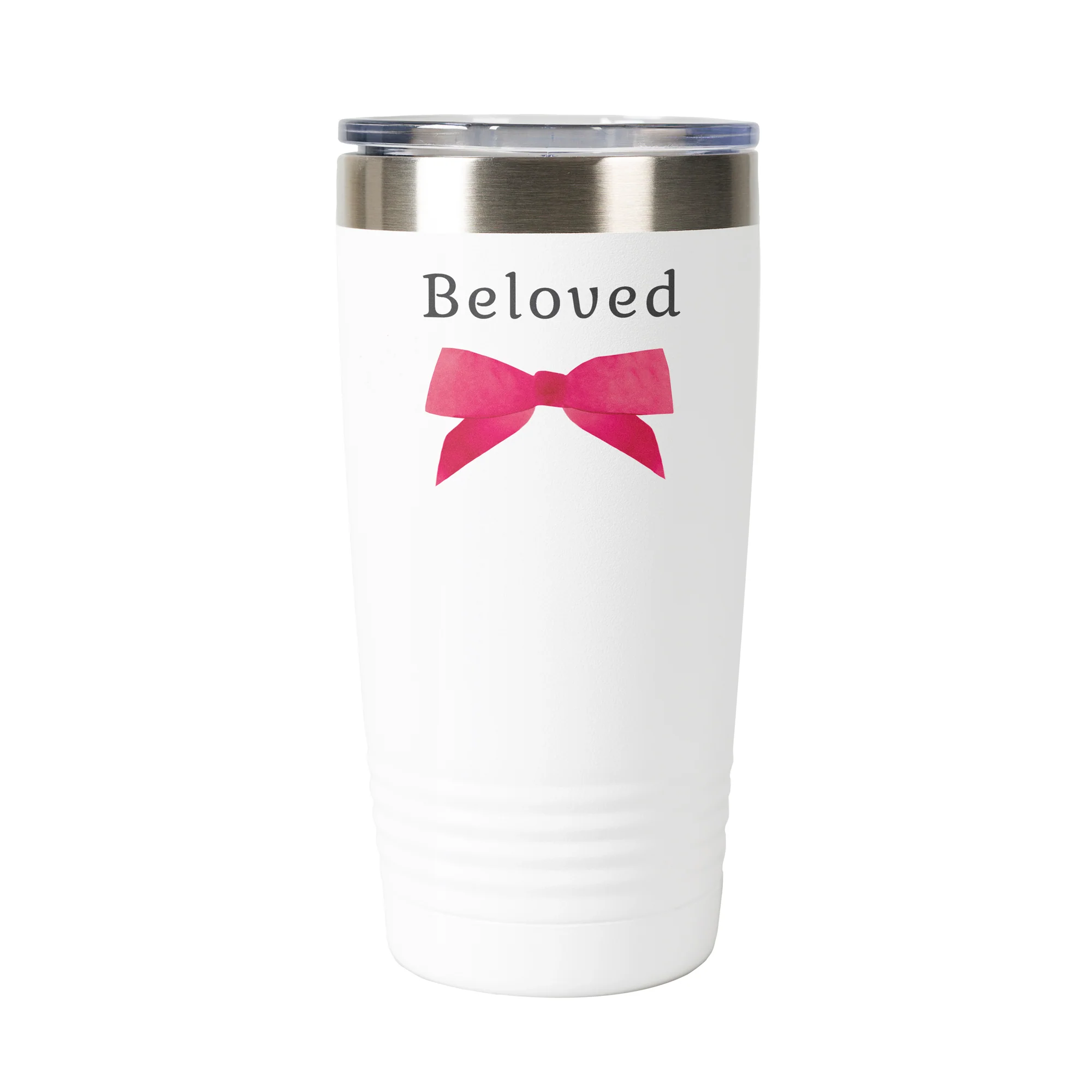Pink Bow Beloved Tumbler - Image 3