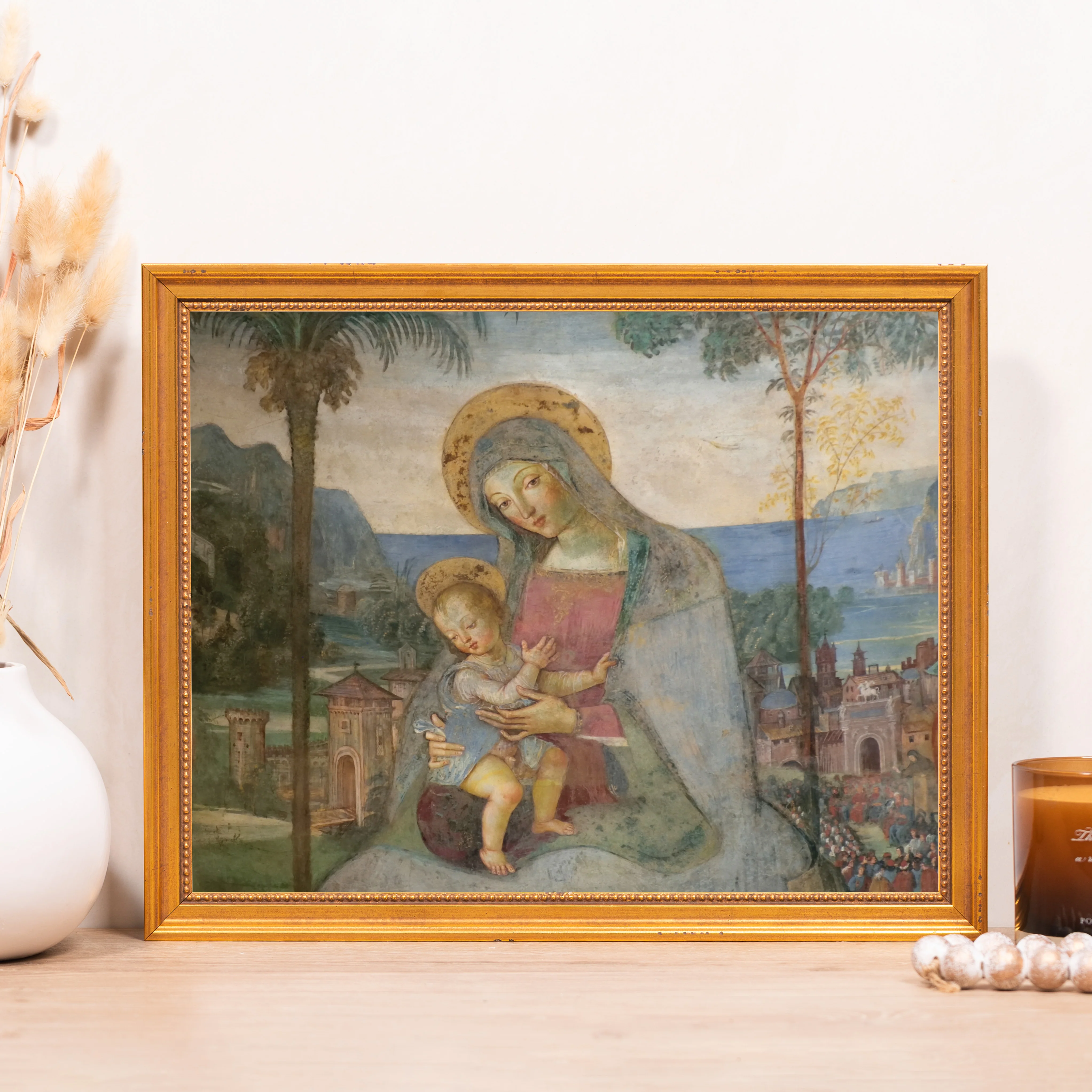 Pinturicchio Madonna & Child Framed Canvas - Sacred Classics Collection - Image 3