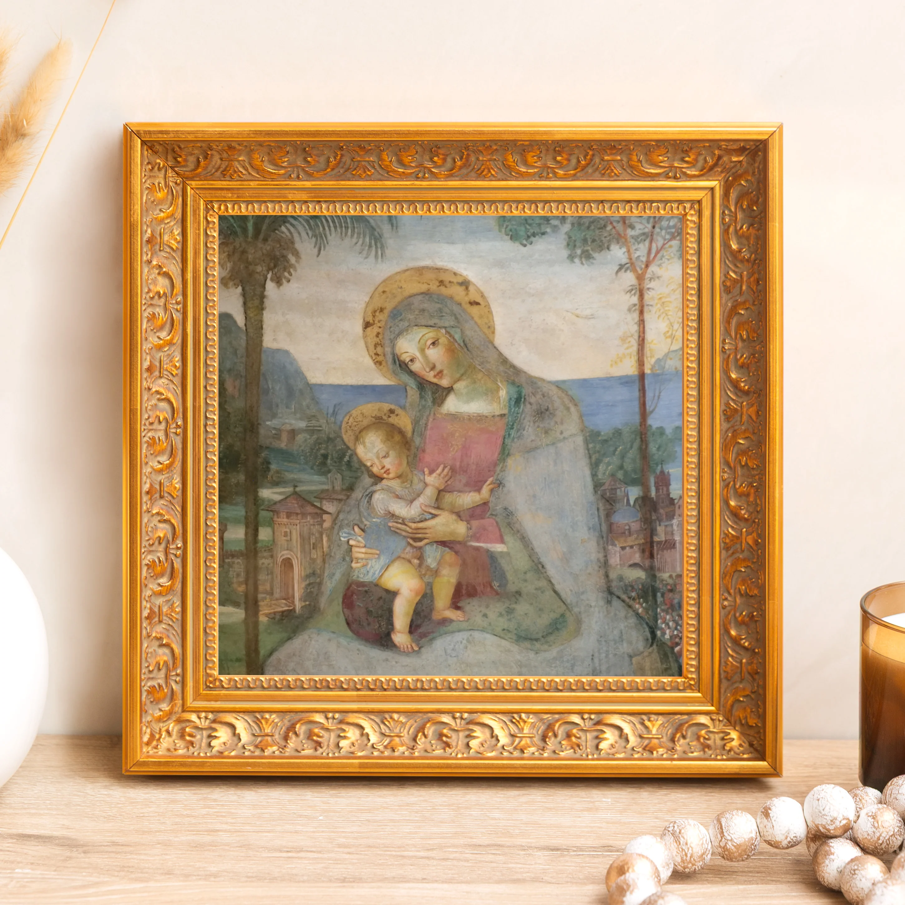 Pinturicchio Madonna & Child Framed Canvas - Sacred Mini Collection