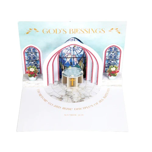 Pop-Up God's Blessings Baptism Greeting Card