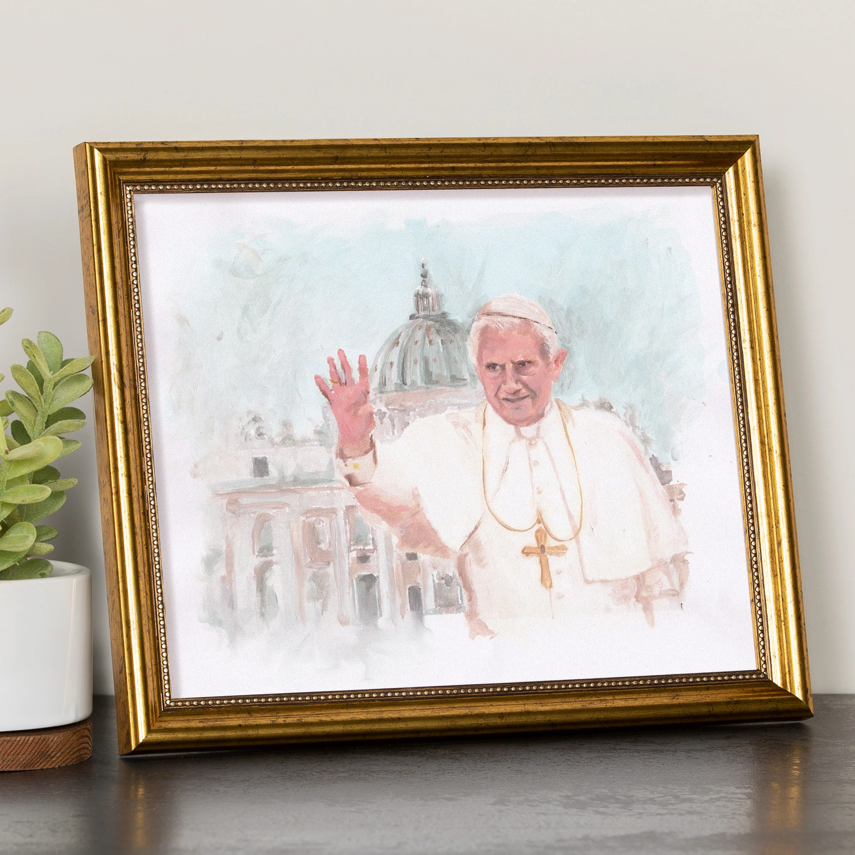 Pope Benedict XVI Painting Framed Print