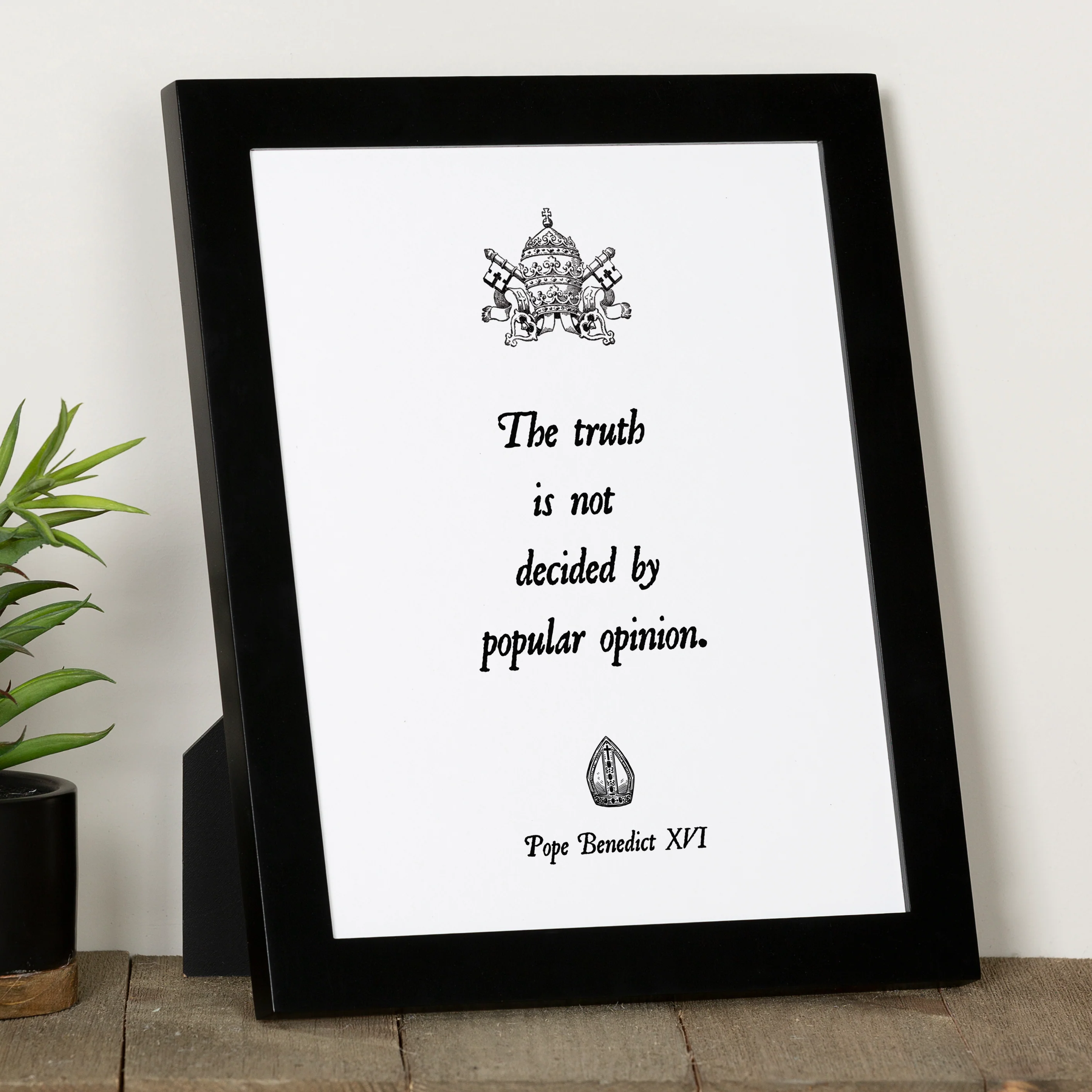 Pope Benedict XVI Truth Framed Print