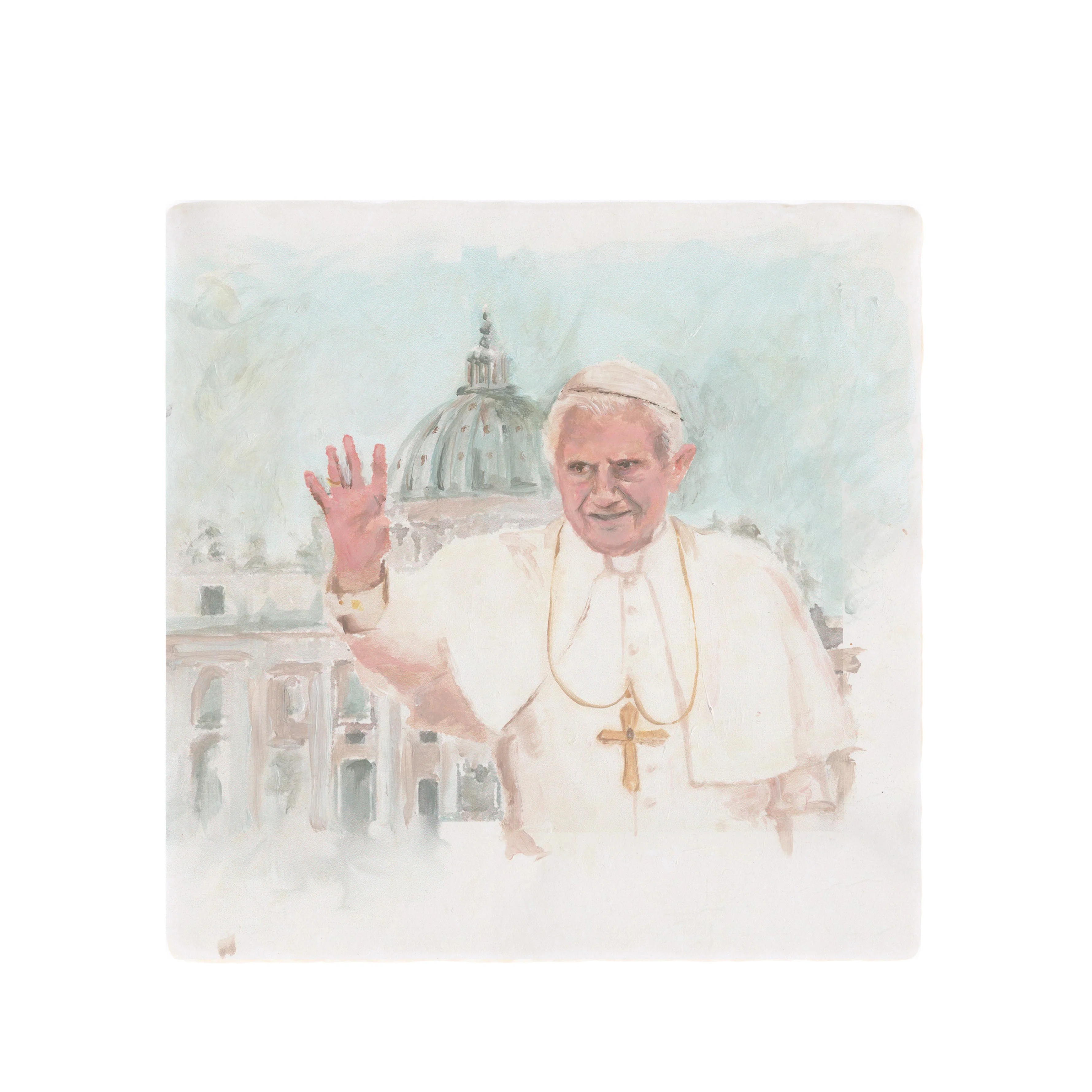 Pope Benedict XVI Tumbled Stone Tile - Image 2