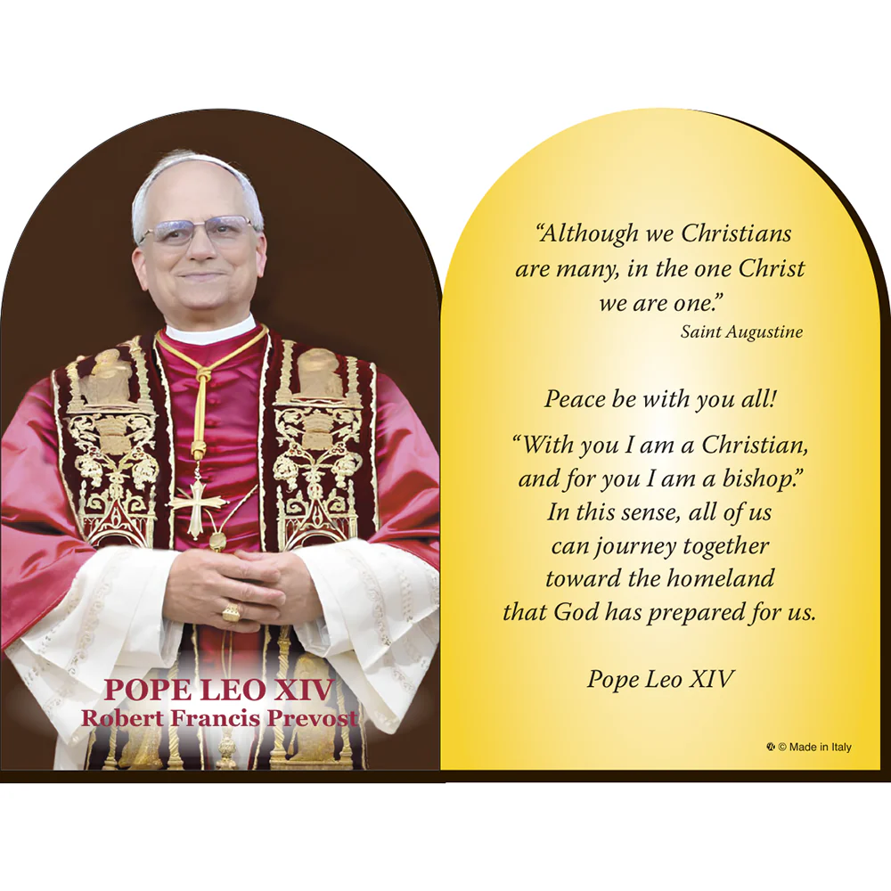 Pope Leo XIV Arched Plaque with Unity Quote - Image 3