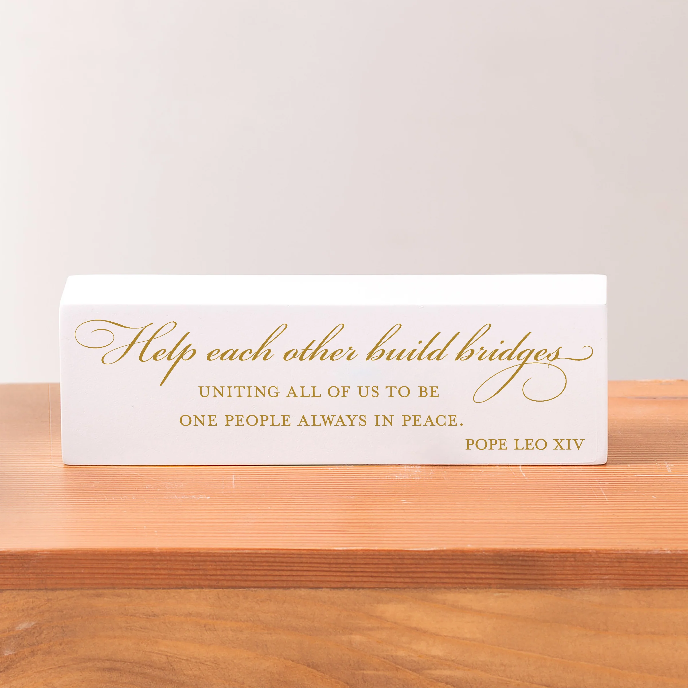 Pope Leo XIV Help Each Other Block