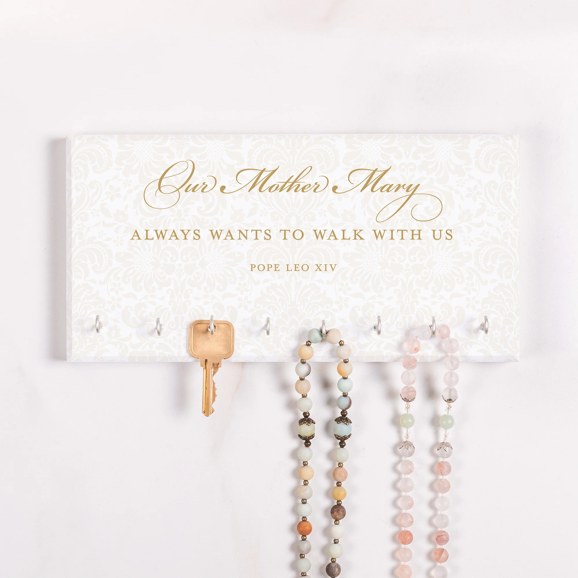 Pope Leo XIV Mother Mary Rosary Rack - Image 2