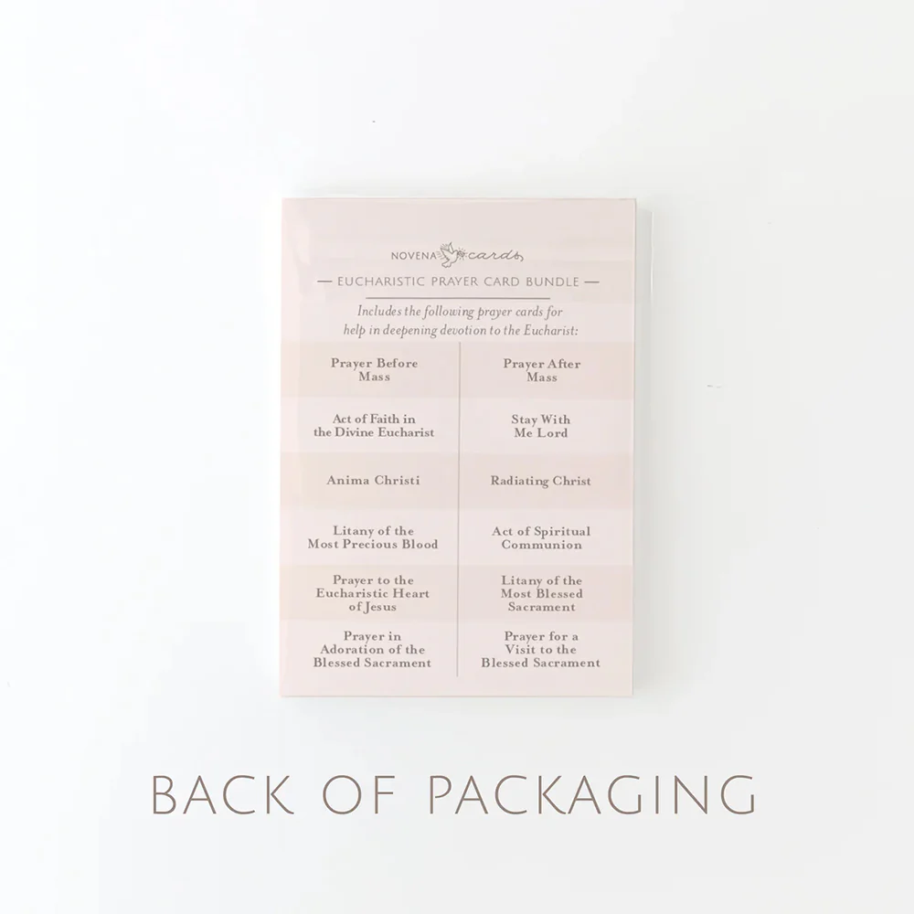 Popular Eucharistic Prayers Prayer Card Bundle (12 Cards) - Image 4