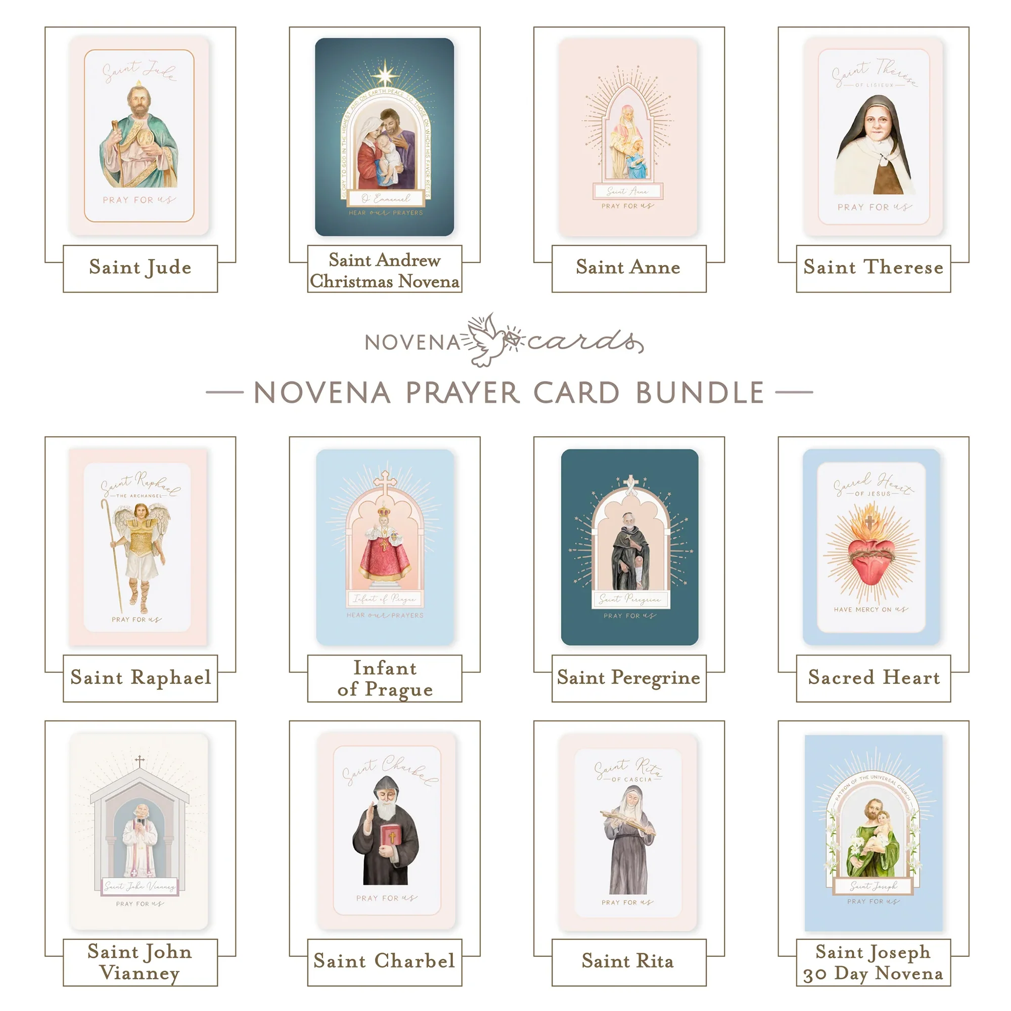 Popular Novenas Prayer Card Bundle (12 Cards)