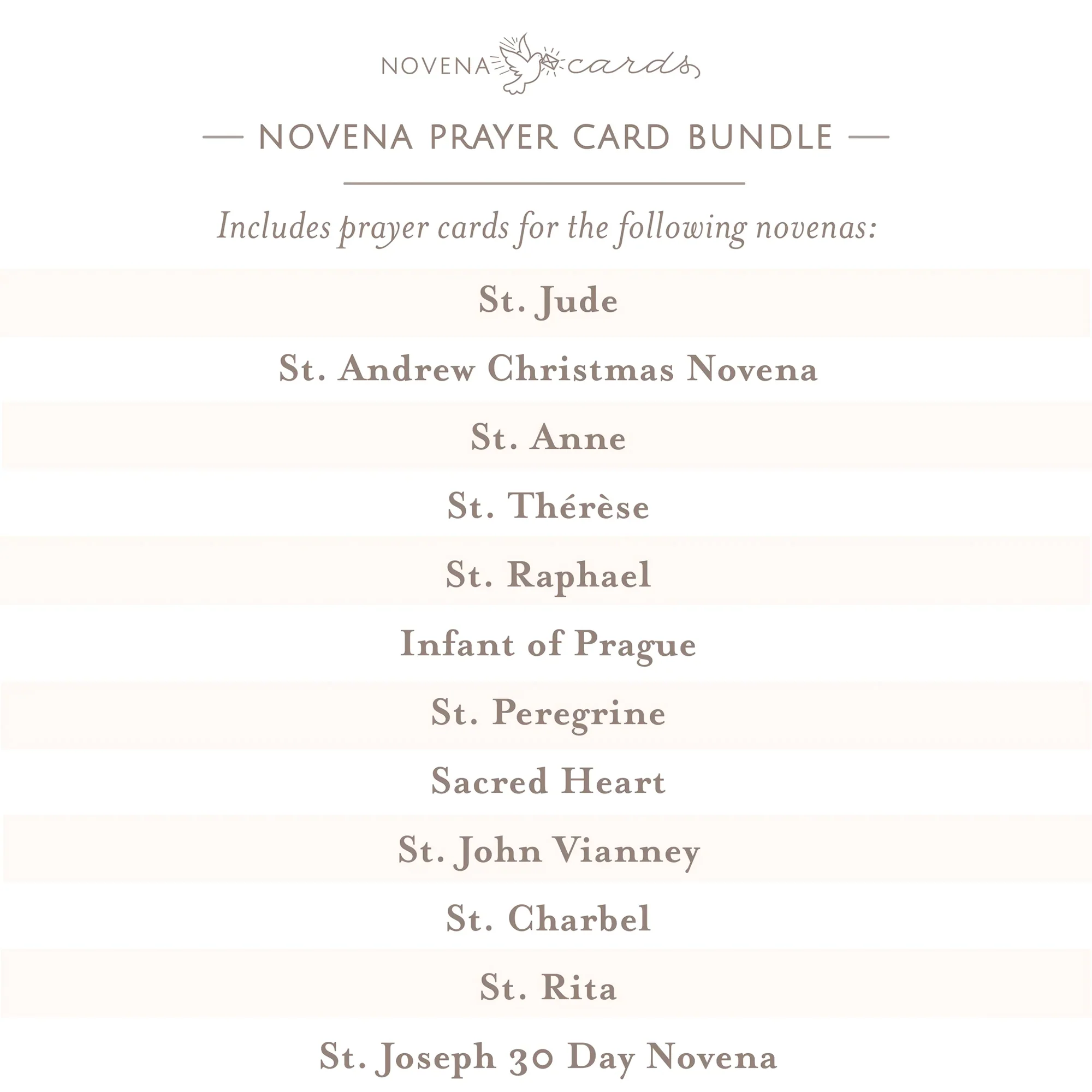 Popular Novenas Prayer Card Bundle (12 Cards) - Image 2