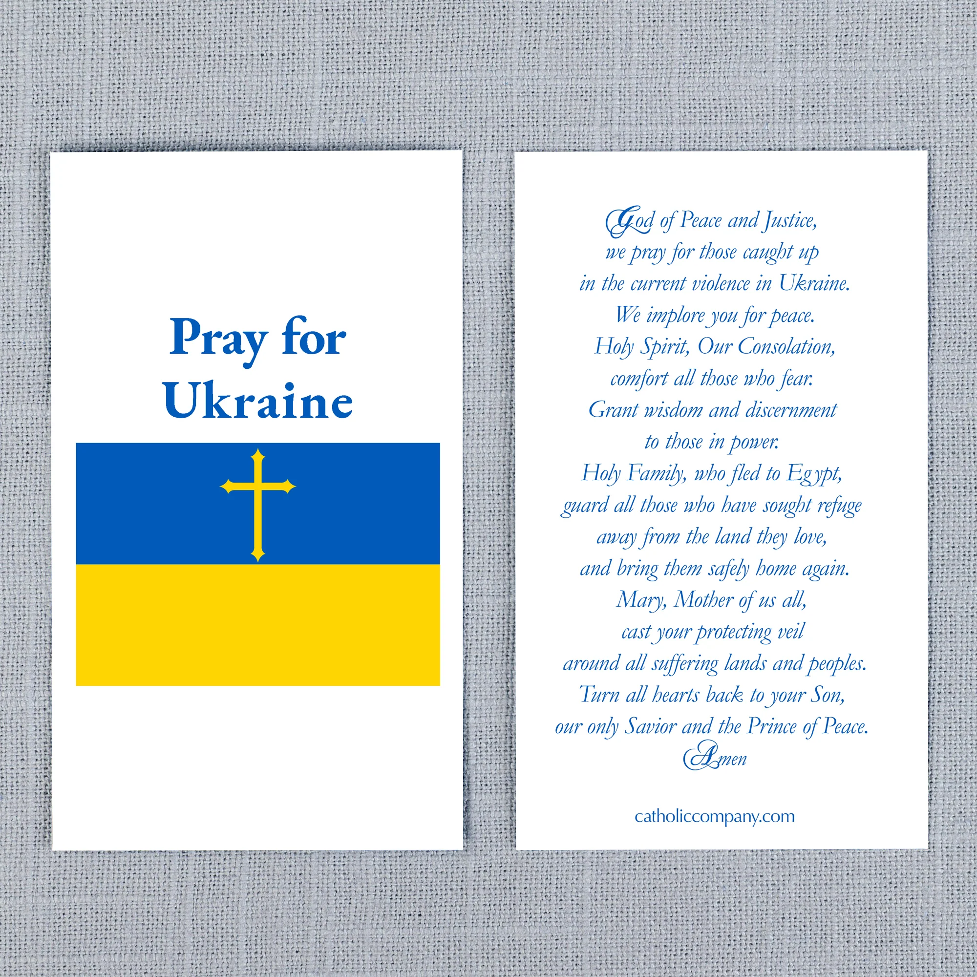 Pray for Ukraine Prayer Card