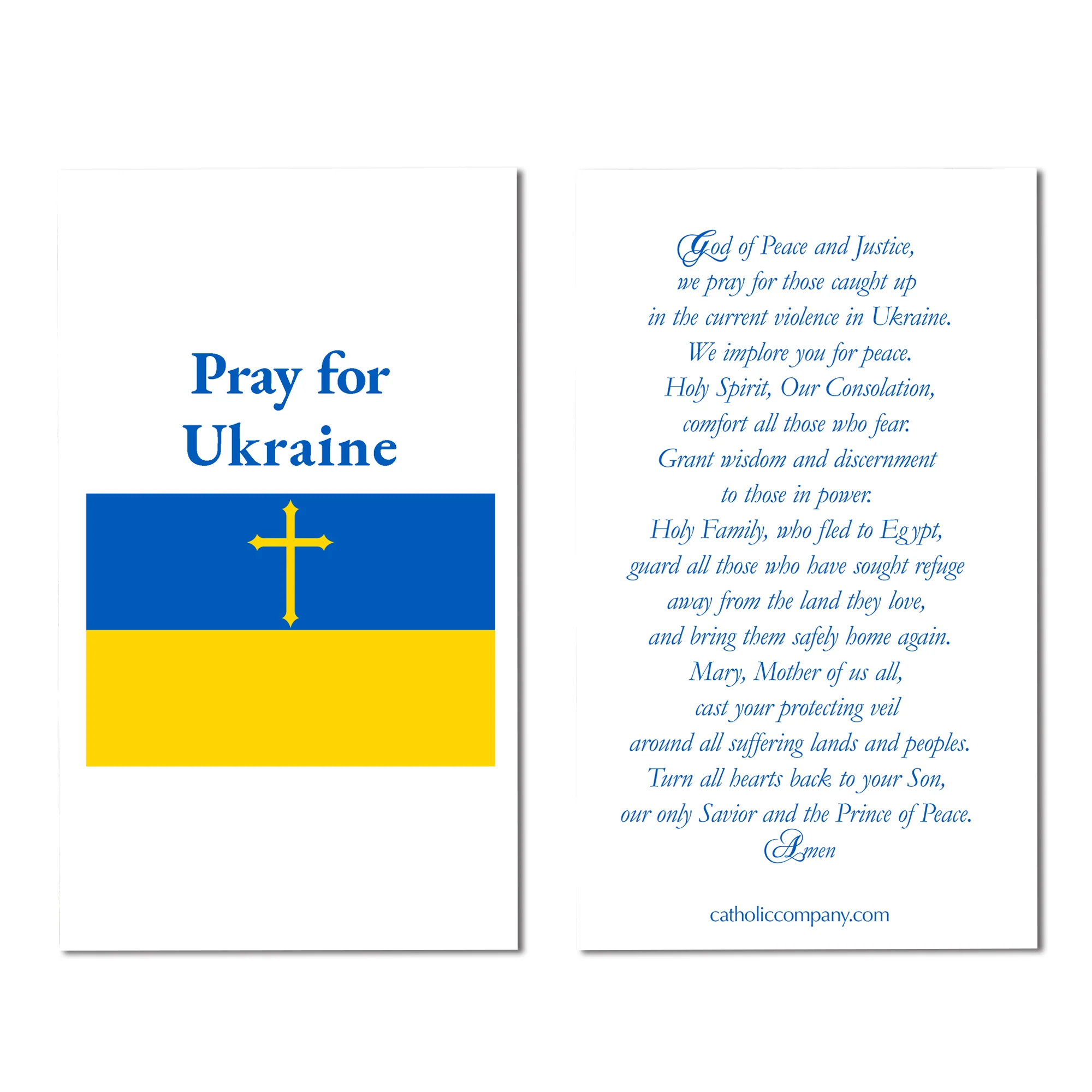 Pray for Ukraine Prayer Card - Image 2