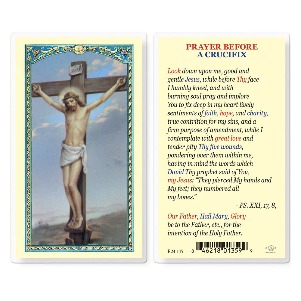 Prayer Before a Crucifix Prayer Card