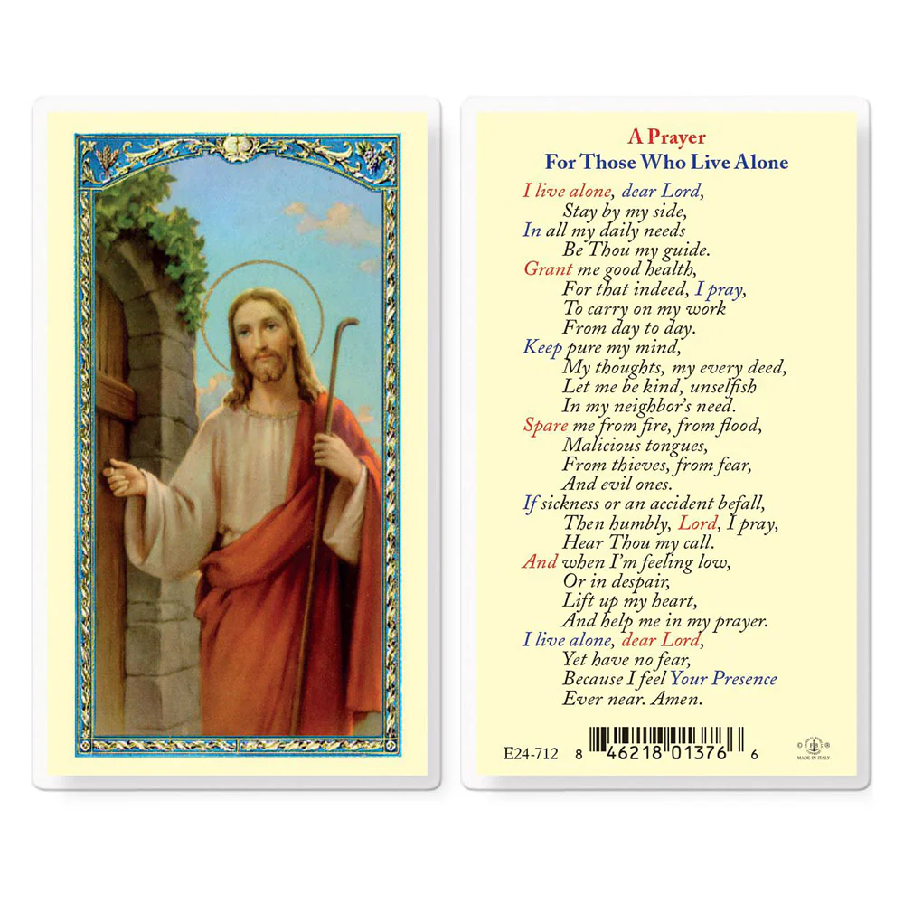 Prayer for Those Who Live Alone Prayer Card