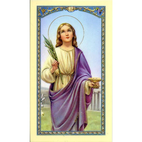 Prayer in Honor of St. Lucy Laminated Prayer Card