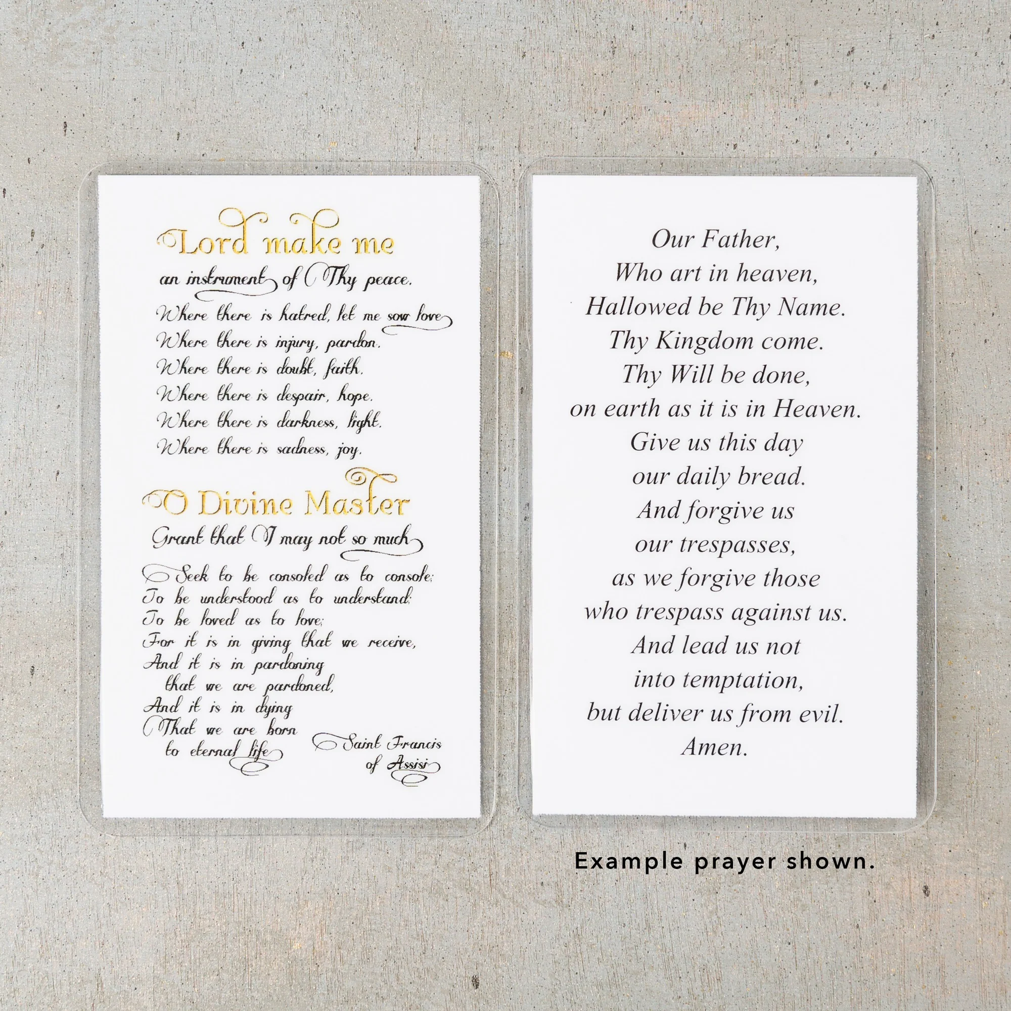 Laminated Prayer of Saint Francis Personalized Prayer Cards