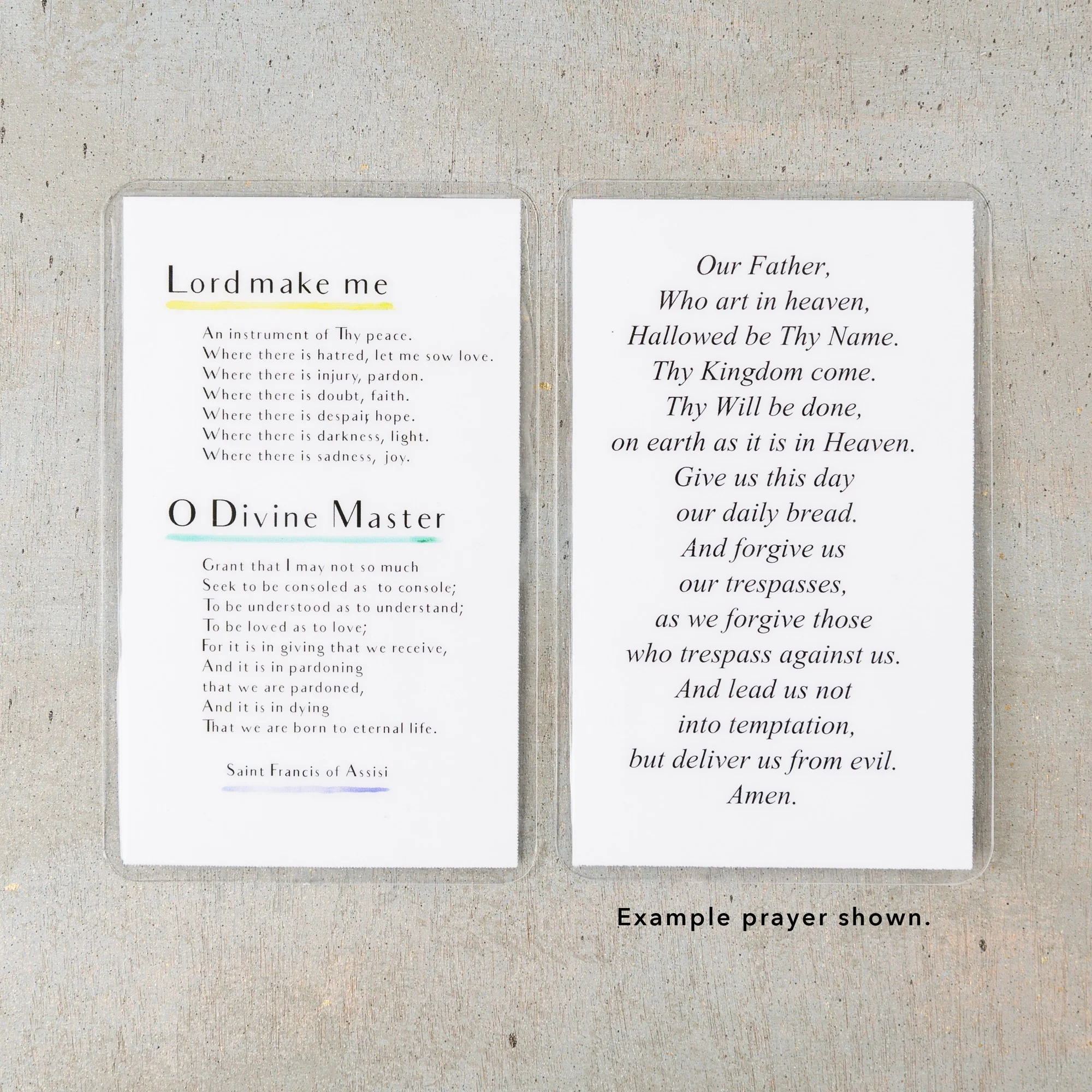 Laminated Prayer of Saint Francis Watercolor Personalized Prayer Card