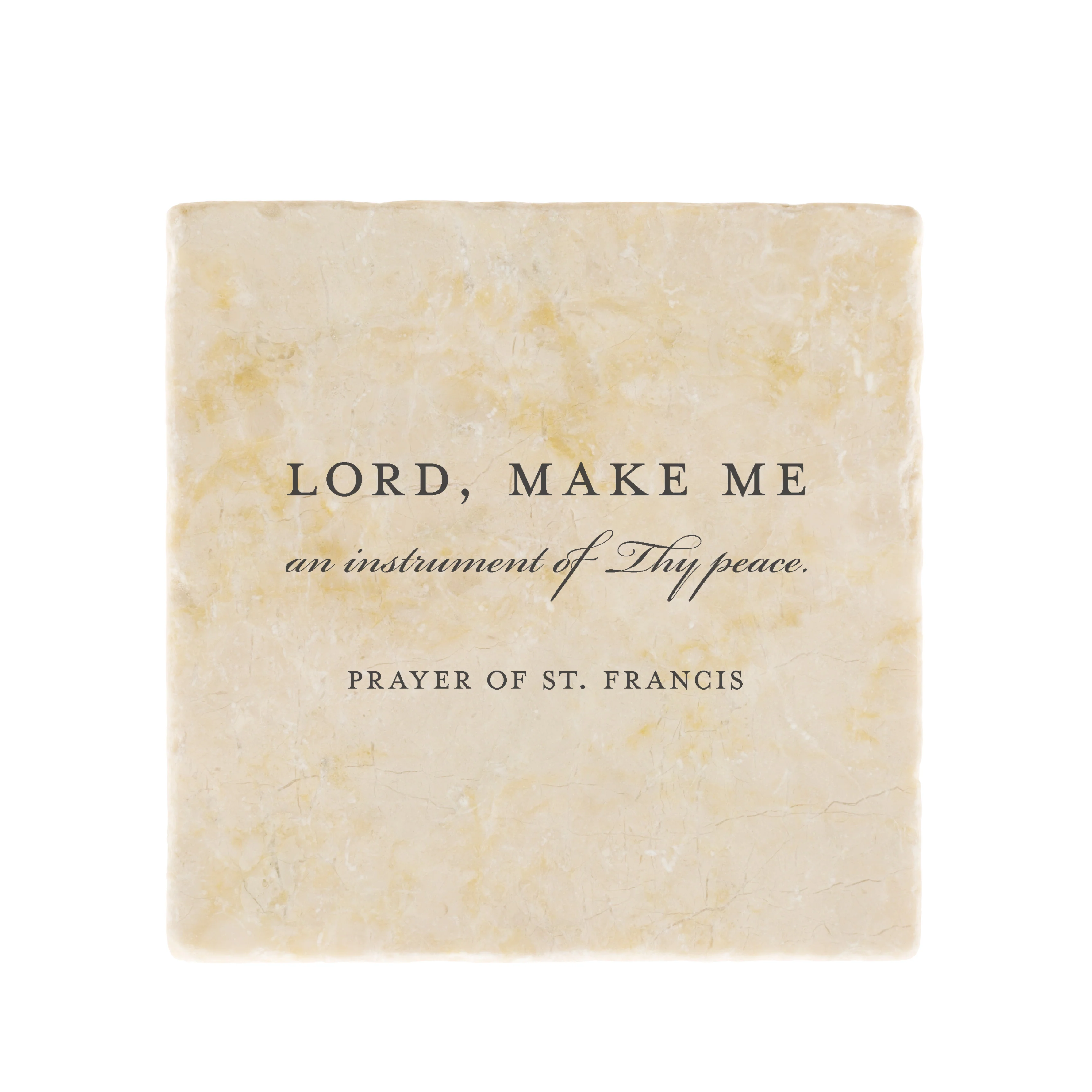 Prayer of St. Francis Tumbled Stone 6x6 - Image 2