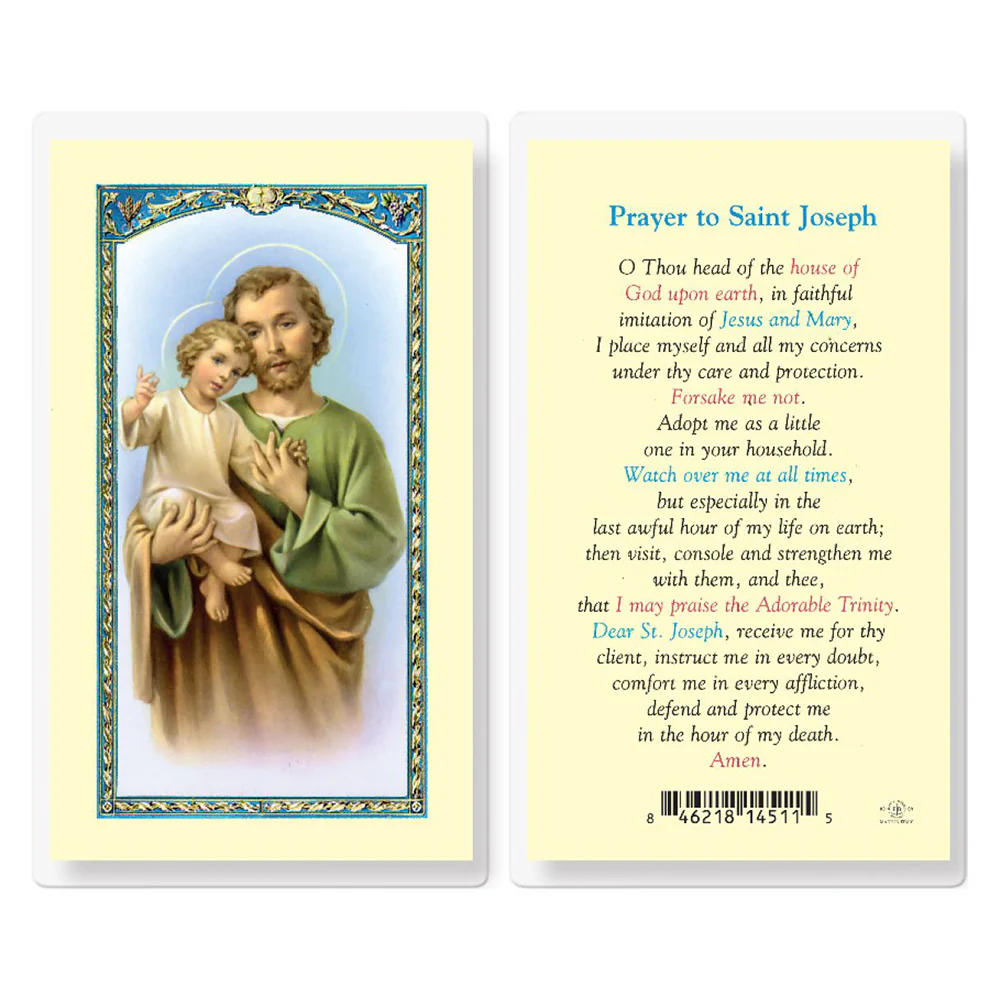 Prayer to St. Joseph - Prayer Card