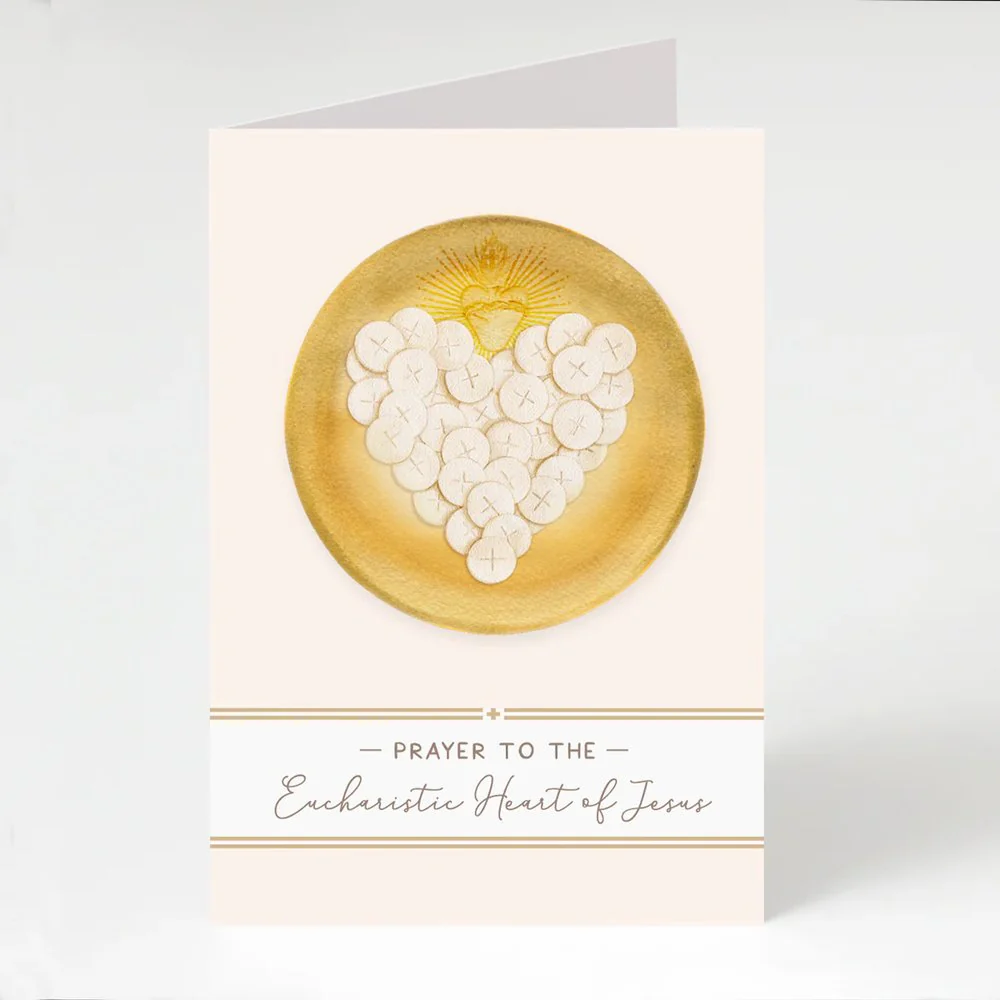 Prayer to the Eucharistic Heart of Jesus Folded Prayer Card